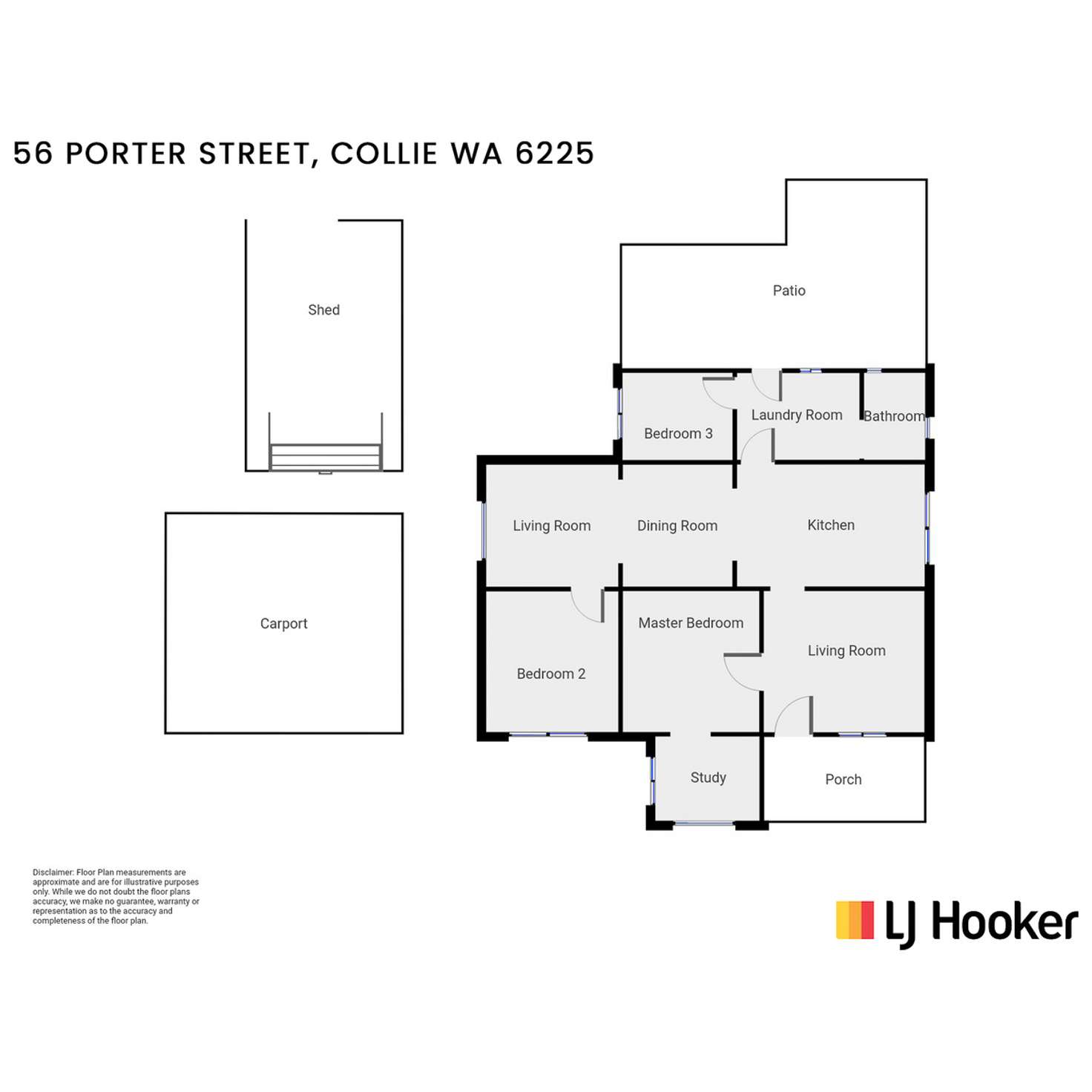 Floorplan of Homely house listing, 56 Porter Street, Collie WA 6225