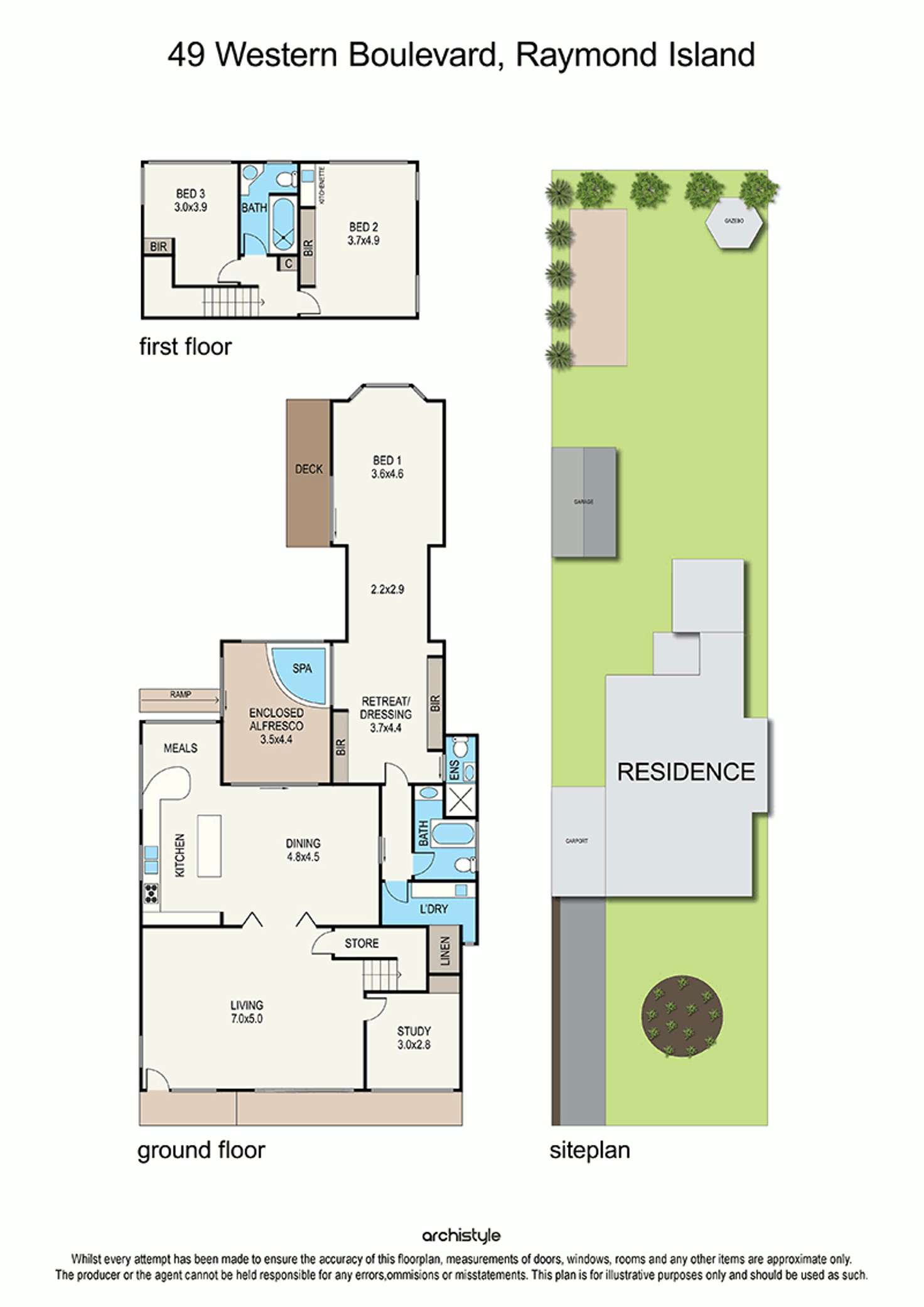 Floorplan of Homely house listing, 49 Western Boulevard, Raymond Island VIC 3880