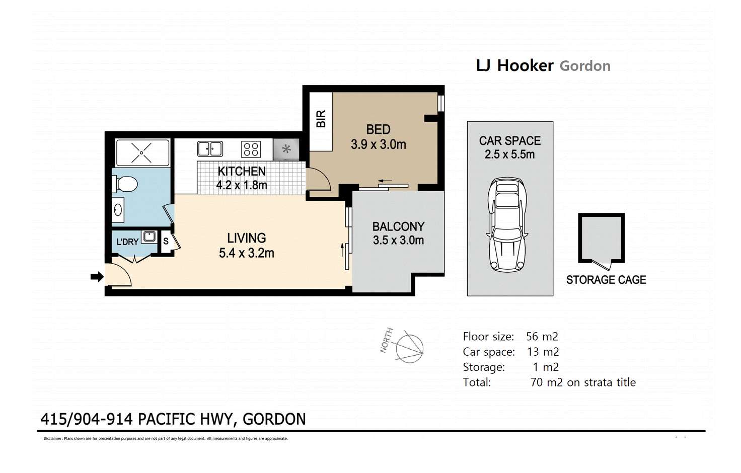 Floorplan of Homely unit listing, 415/904 Pacific Highway, Gordon NSW 2072