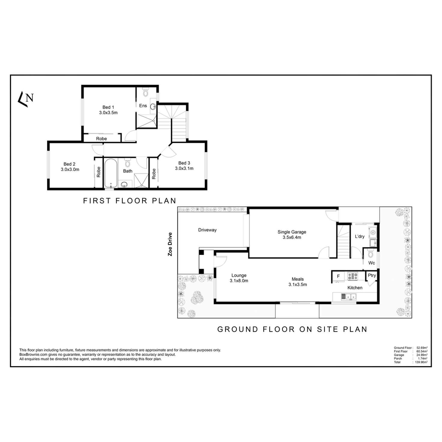 Floorplan of Homely townhouse listing, 6 Zoe Drive, Wollert VIC 3750