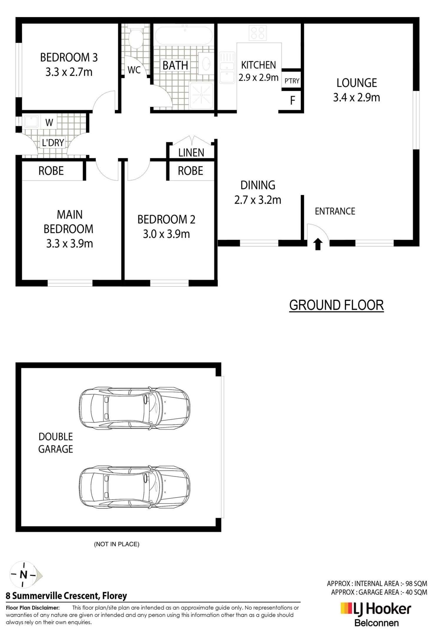 Floorplan of Homely house listing, 8 Summerville Crescent, Florey ACT 2615