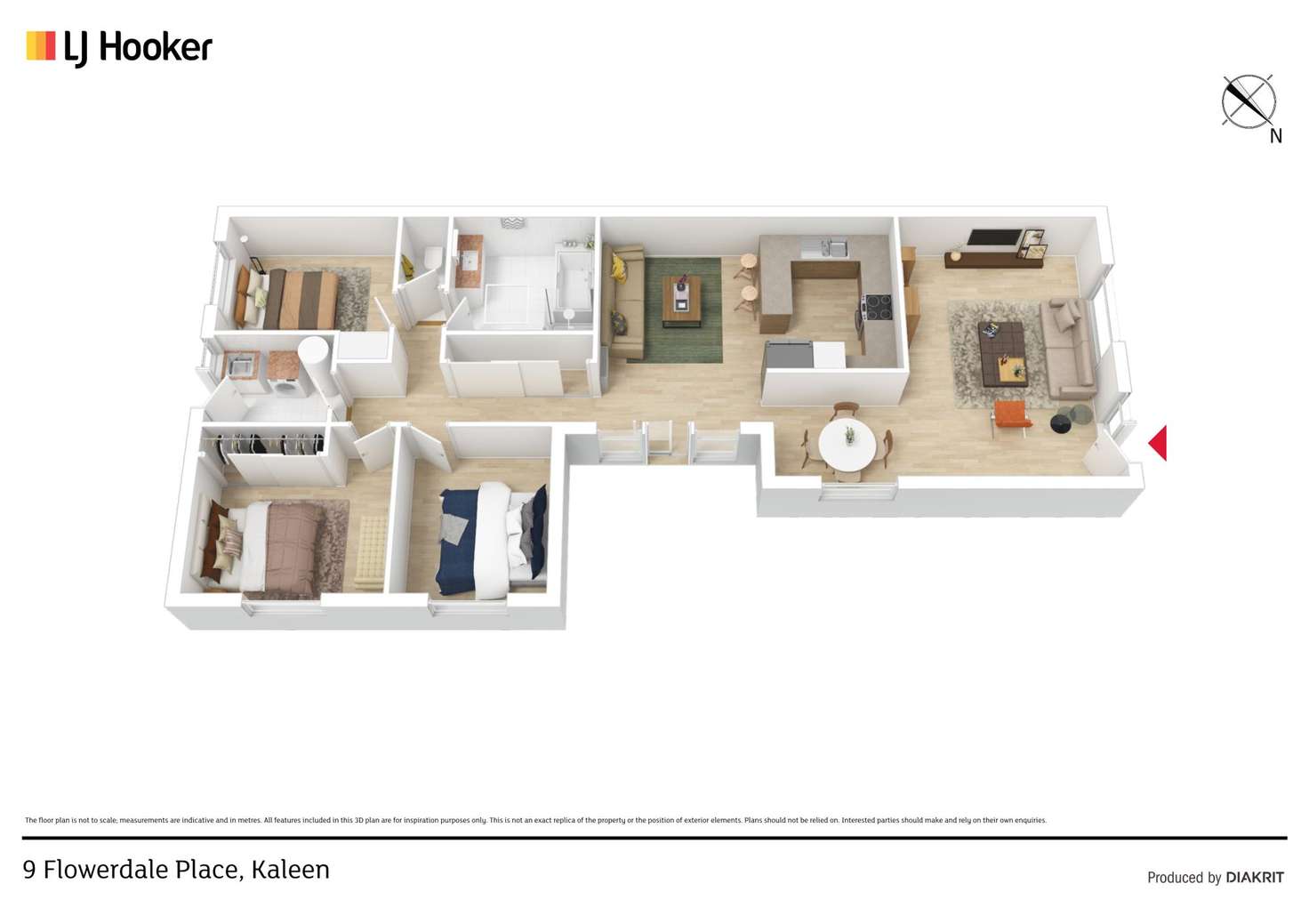 Floorplan of Homely house listing, 9 Flowerdale Place, Kaleen ACT 2617