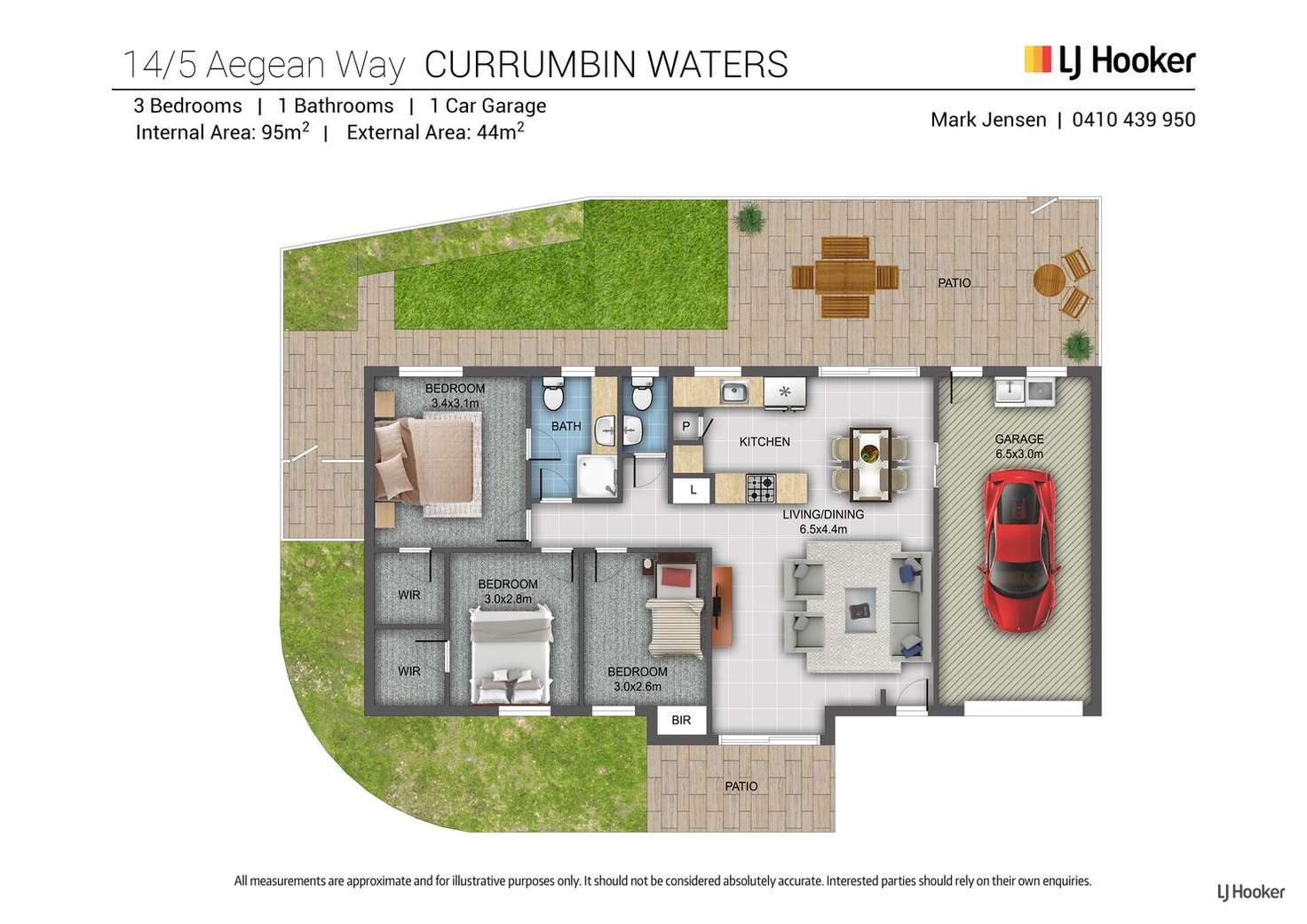 Floorplan of Homely unit listing, 14/5 Aegean Way, Currumbin Waters QLD 4223