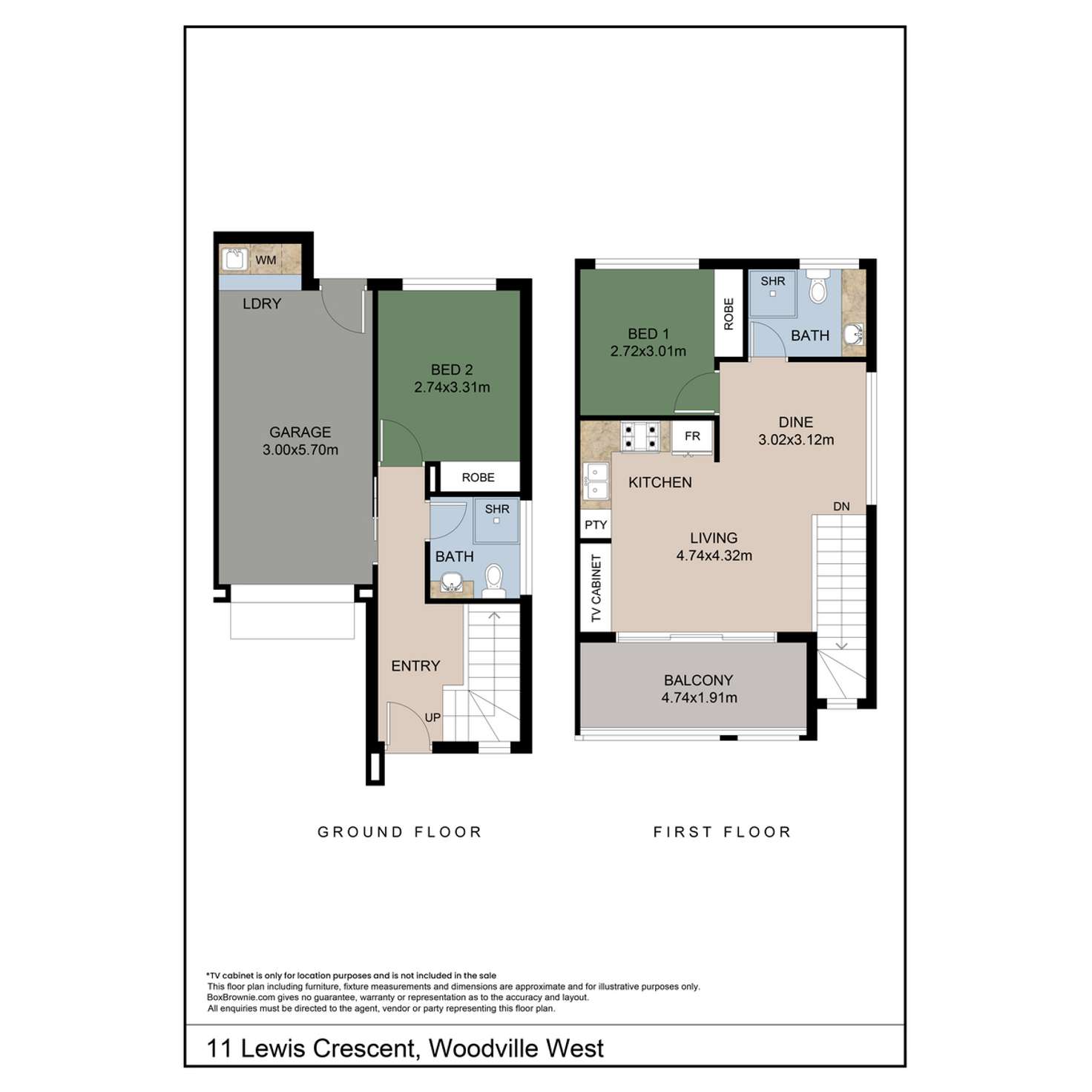 Floorplan of Homely townhouse listing, 11 Lewis Crescent, Woodville West SA 5011
