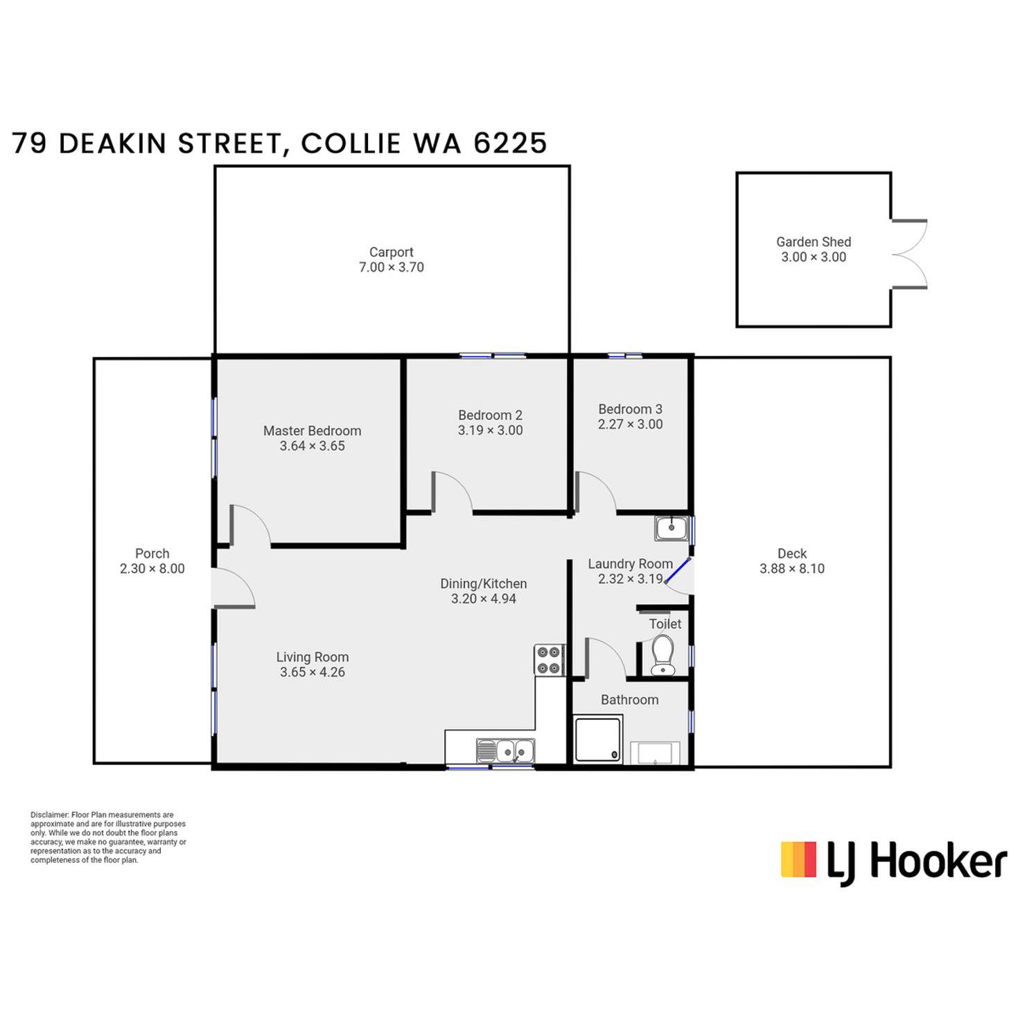 Floorplan of Homely house listing, 79 Deakin Street, Collie WA 6225