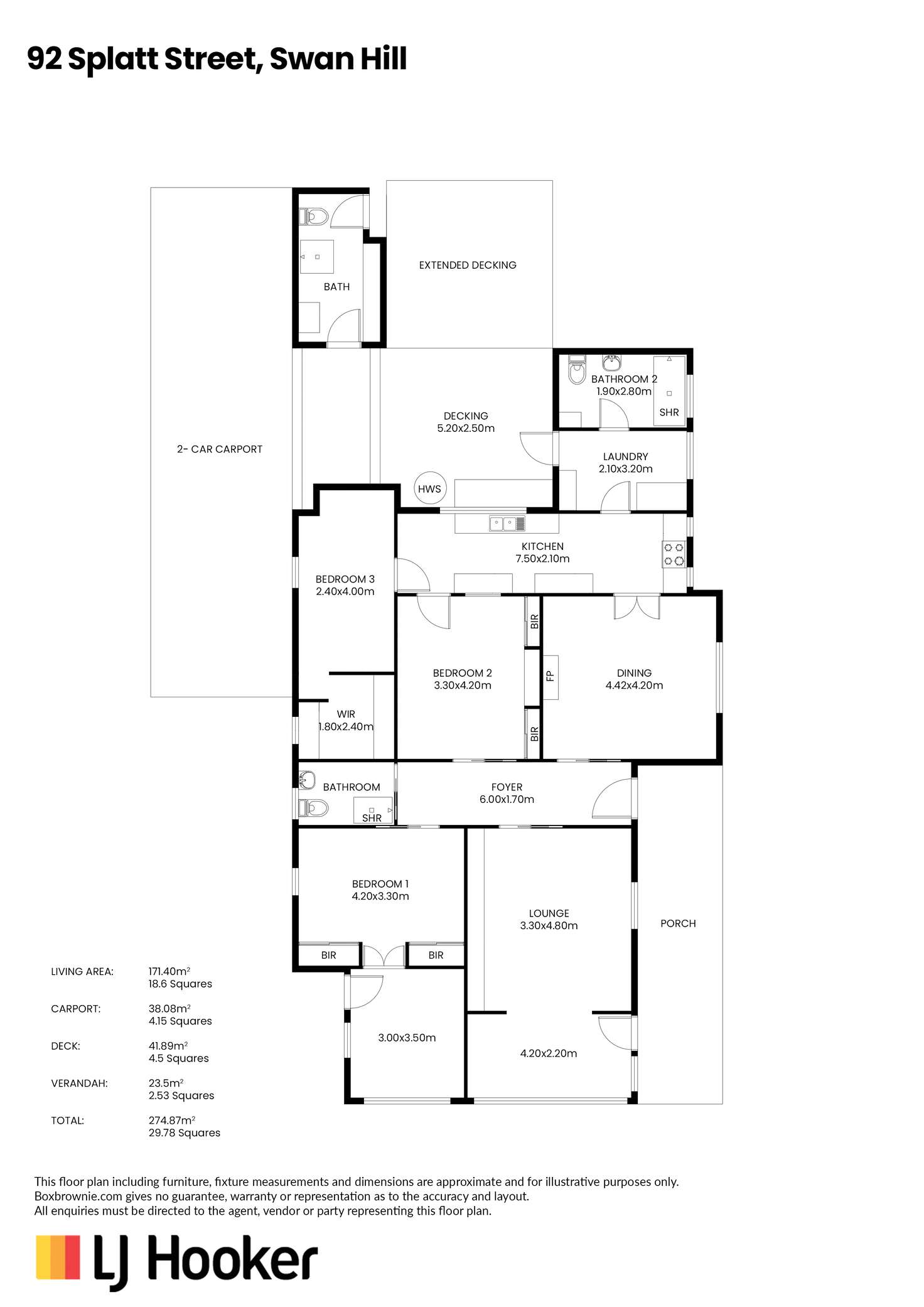 Floorplan of Homely house listing, 92 Splatt Street, Swan Hill VIC 3585