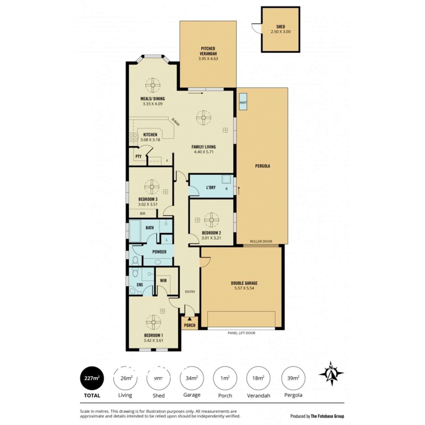 Floorplan of Homely house listing, 9 Toner Crescent, Evanston Park SA 5116