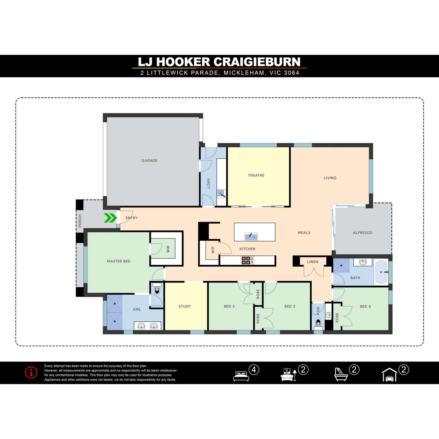 Floorplan of Homely house listing, 2 Littlewick Parade, Mickleham VIC 3064