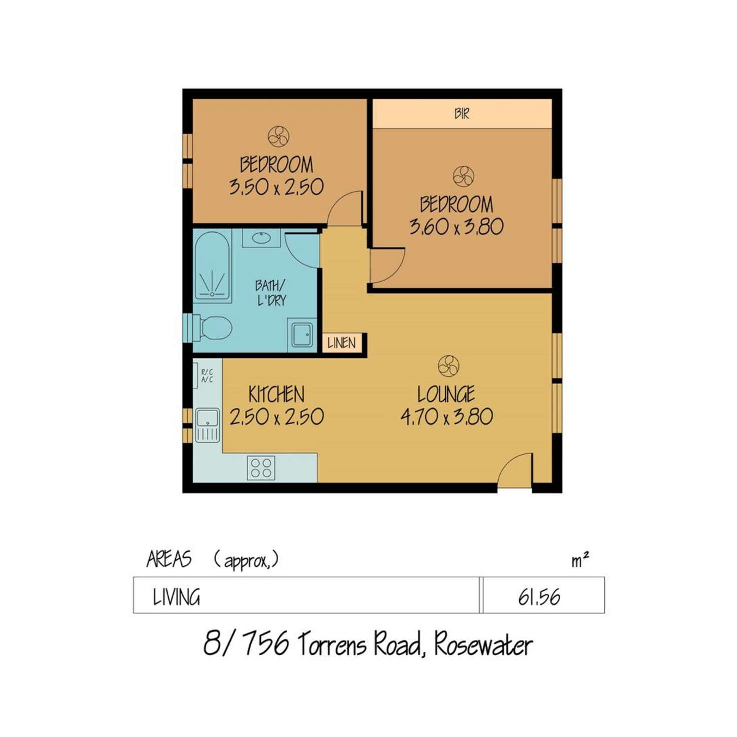 Floorplan of Homely unit listing, 8/756 Torrens Road, Rosewater SA 5013