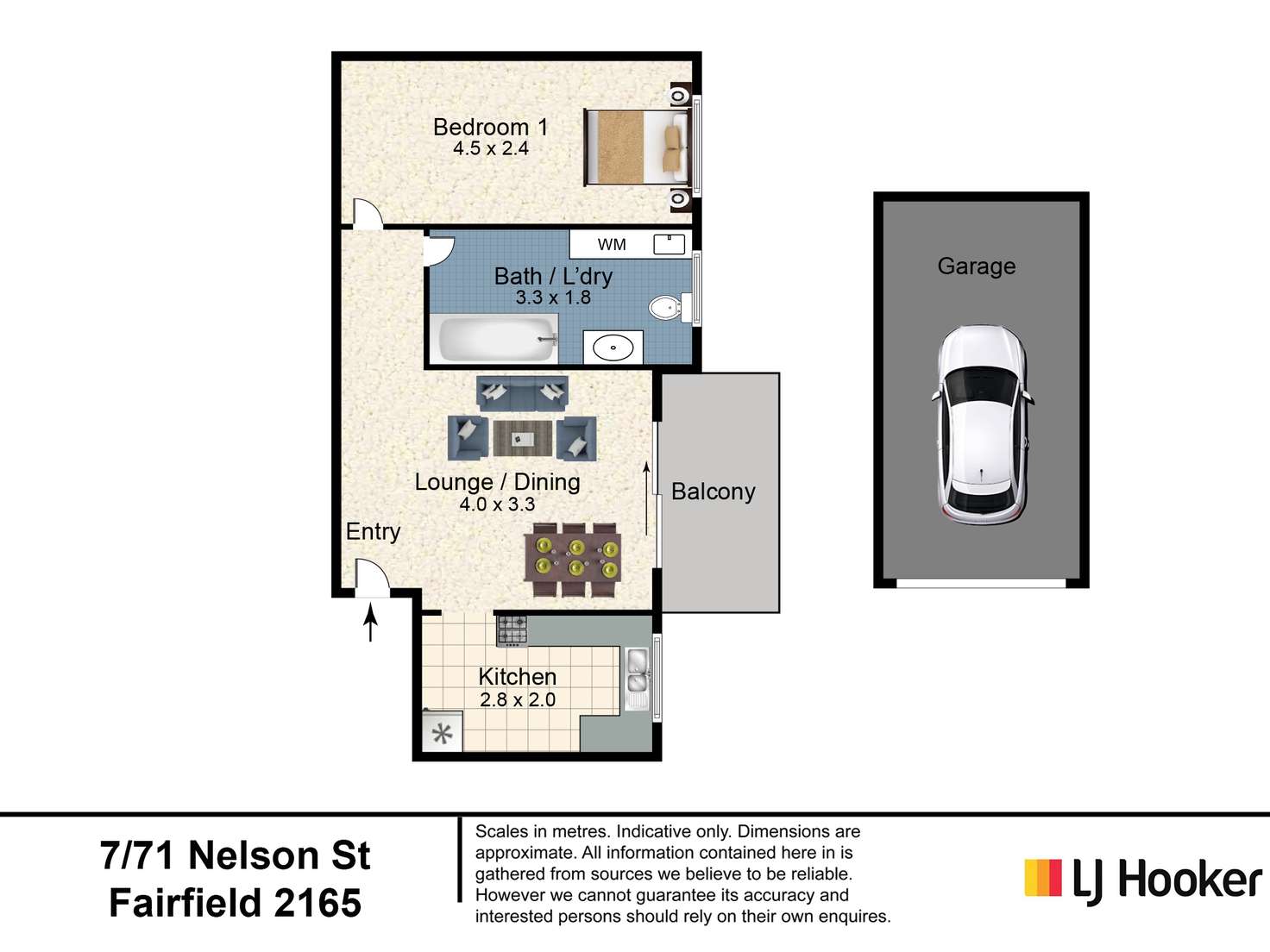 Floorplan of Homely unit listing, 7/71 Nelson Street, Fairfield NSW 2165