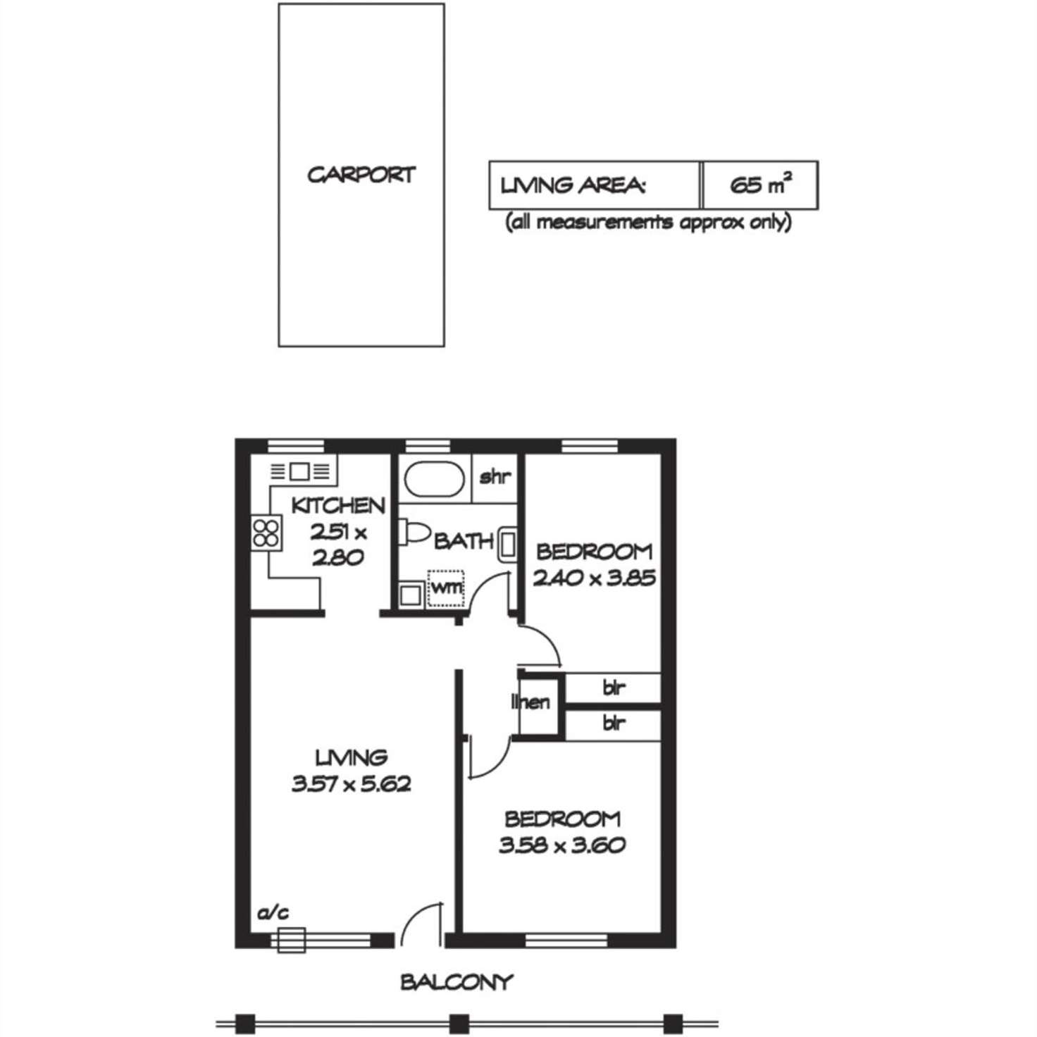 Floorplan of Homely unit listing, 11/72 George Street, Norwood SA 5067