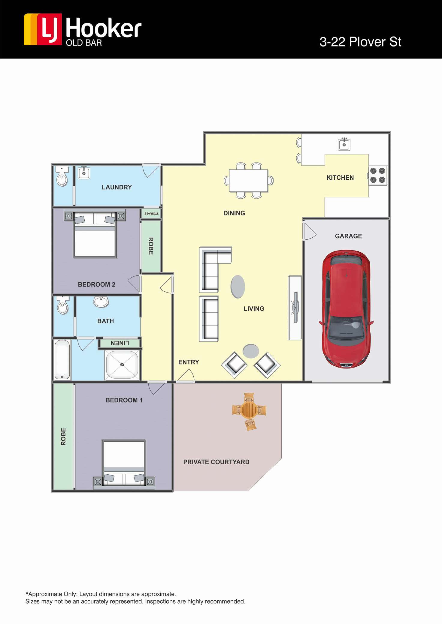 Floorplan of Homely unit listing, 3/22 Plover Street, Taree NSW 2430