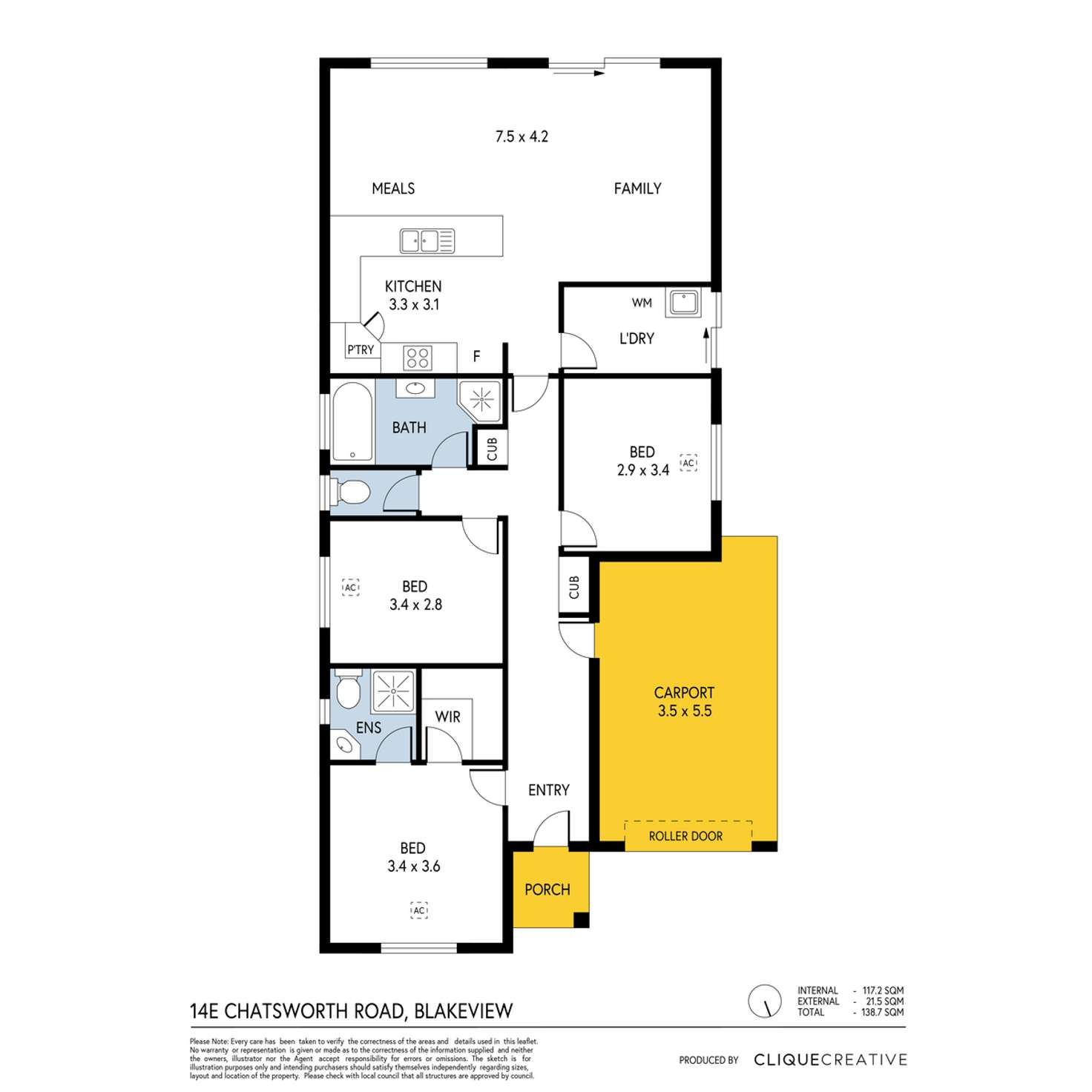 Floorplan of Homely house listing, 14e Chatsworth Road, Blakeview SA 5114