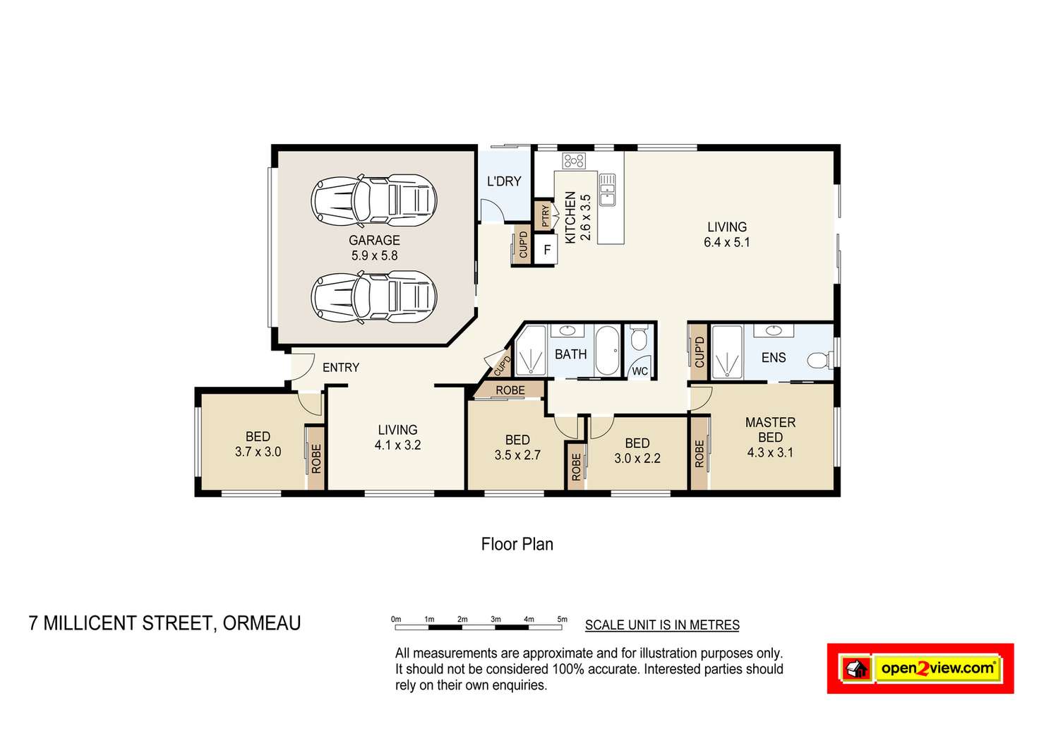 Floorplan of Homely house listing, 7 Millicent Street, Ormeau QLD 4208