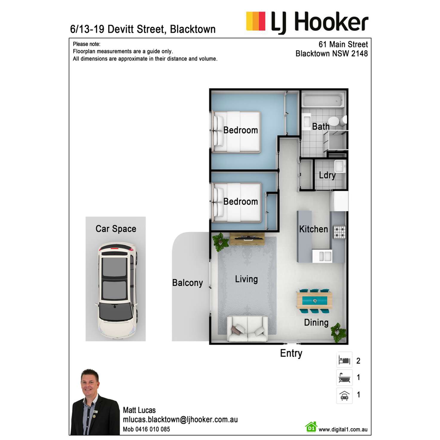 Floorplan of Homely unit listing, 6/13-19 Devitt Street, Blacktown NSW 2148