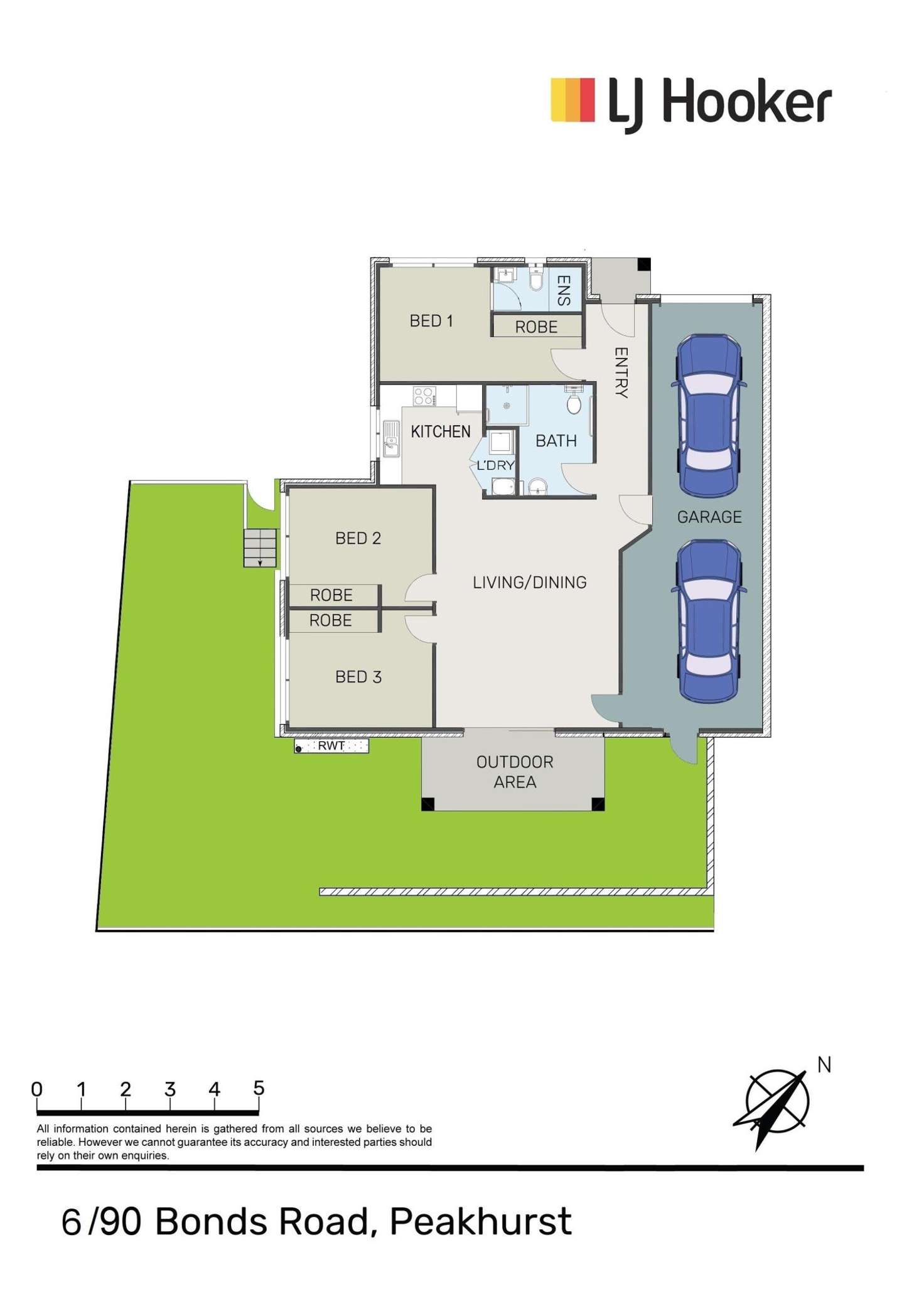 Floorplan of Homely townhouse listing, 6/90 Bonds Road, Peakhurst NSW 2210
