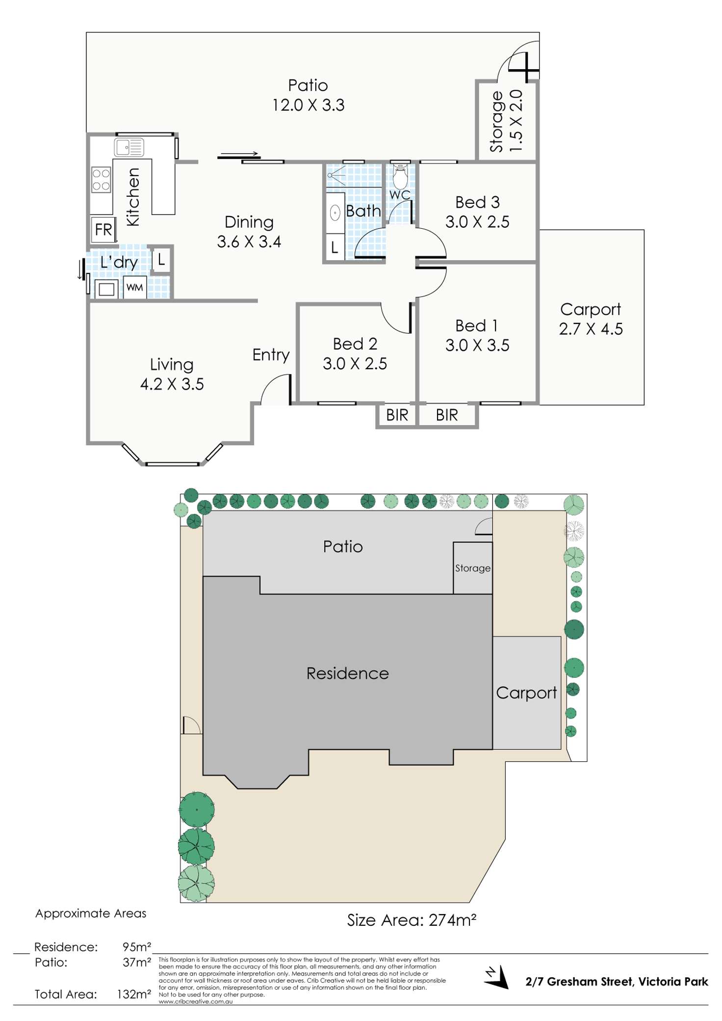 Floorplan of Homely villa listing, 2/7 Gresham Street, Victoria Park WA 6100