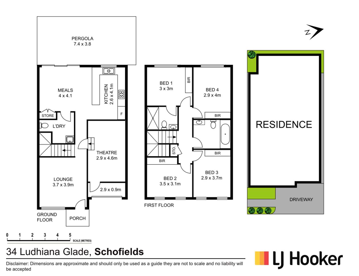 Floorplan of Homely townhouse listing, 34 Ludhiana Glade, Schofields NSW 2762