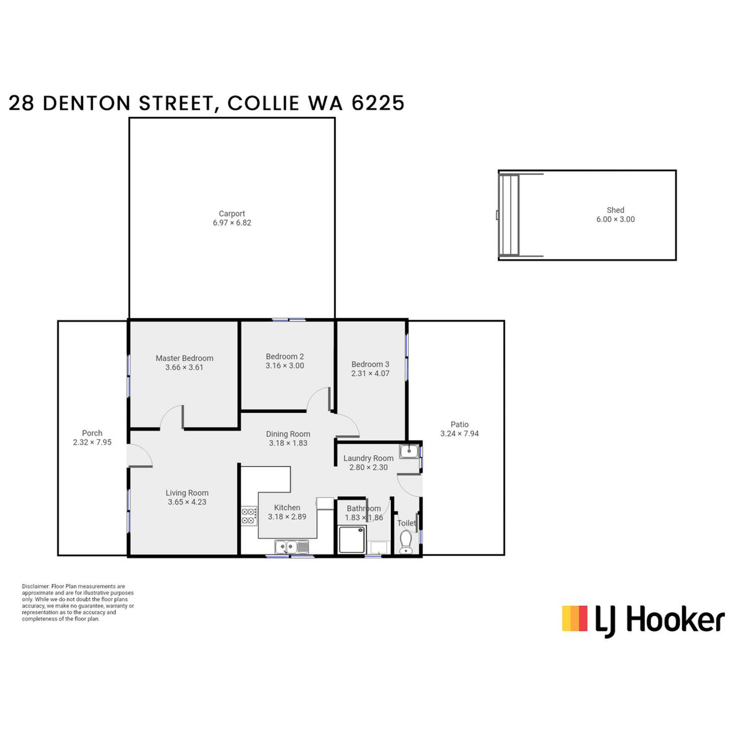 Floorplan of Homely house listing, 28 Denton Street, Collie WA 6225