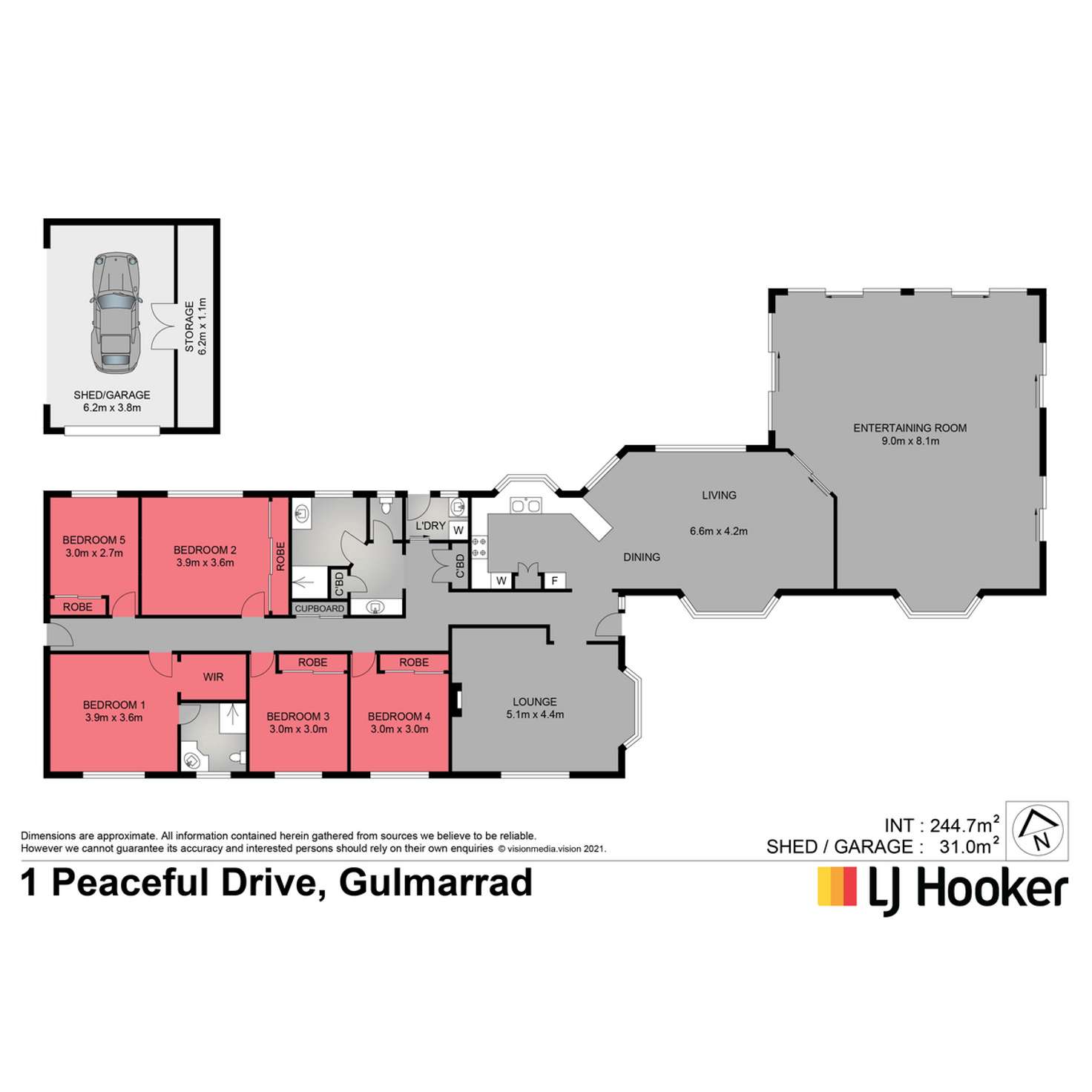 Floorplan of Homely house listing, 1 Peaceful Drive, Gulmarrad NSW 2463