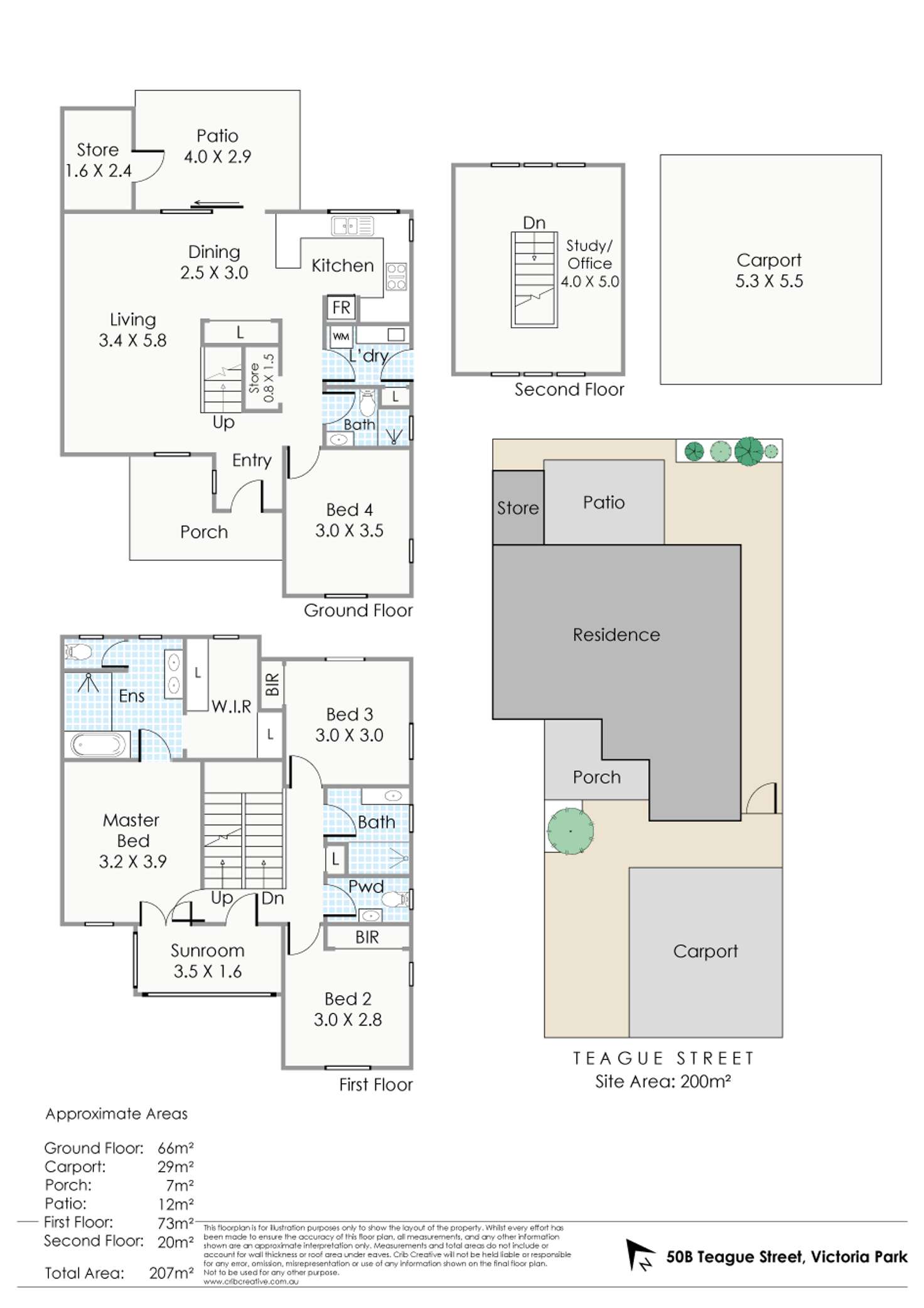 Floorplan of Homely house listing, 50B Teague Street, Victoria Park WA 6100
