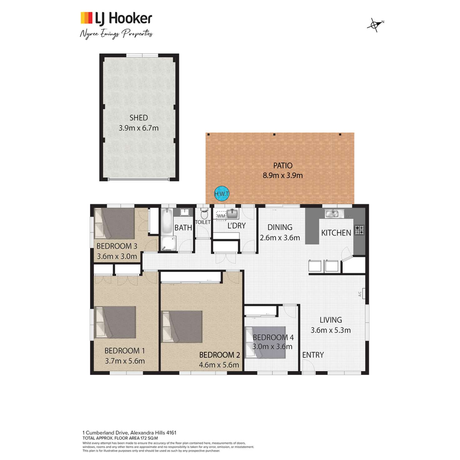 Floorplan of Homely house listing, 1 Cumberland Drive, Alexandra Hills QLD 4161