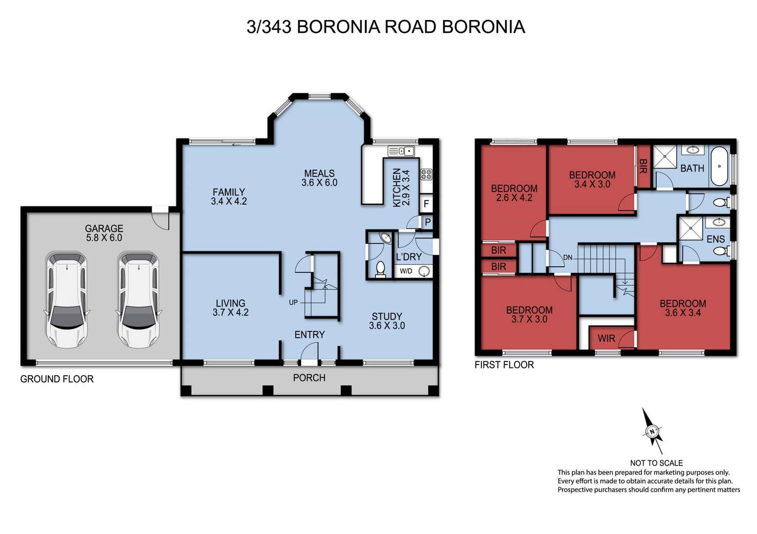 Floorplan of Homely townhouse listing, 3/343 Boronia Road, Boronia VIC 3155