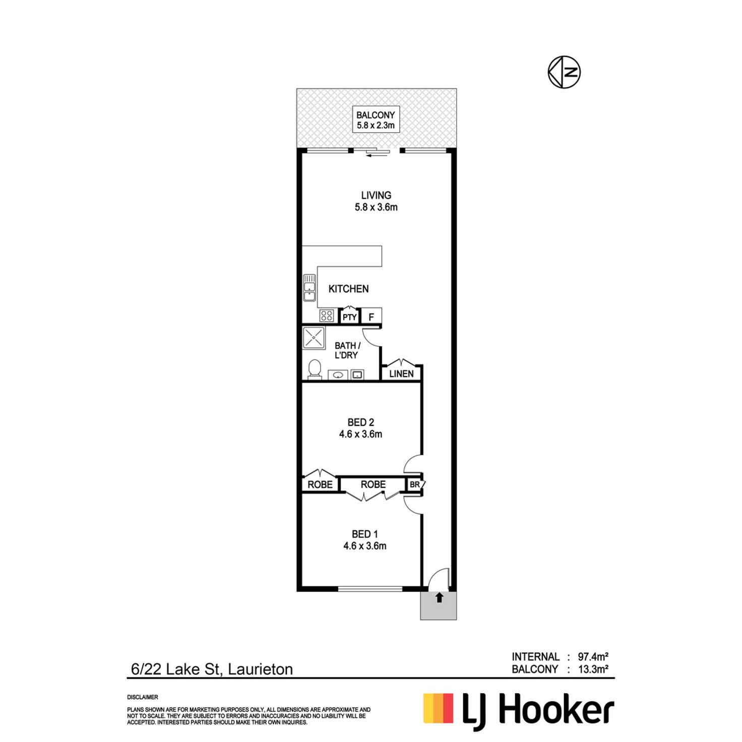 Floorplan of Homely unit listing, 6/22 Lake Street, Laurieton NSW 2443