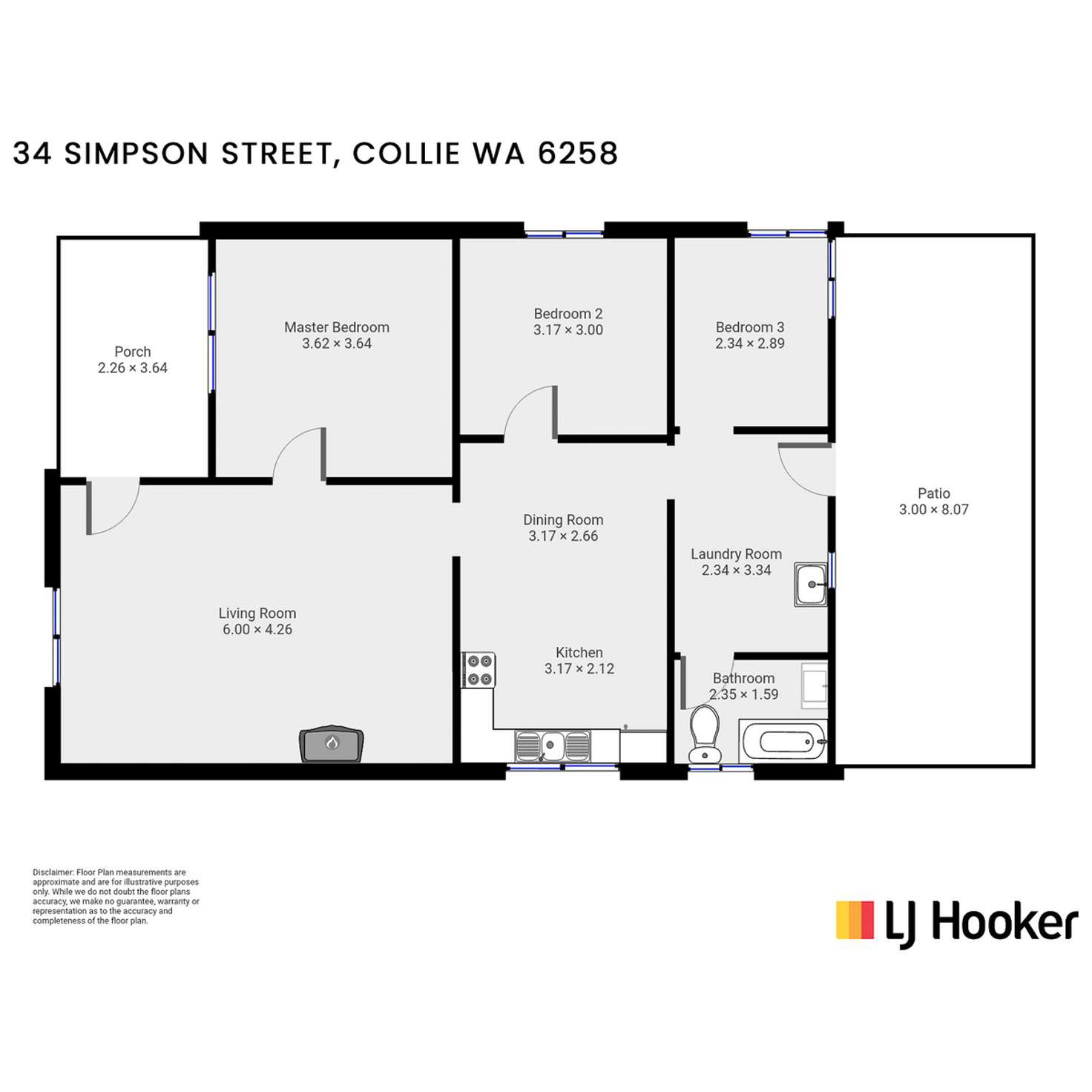 Floorplan of Homely house listing, 34 Simpson Street, Collie WA 6225