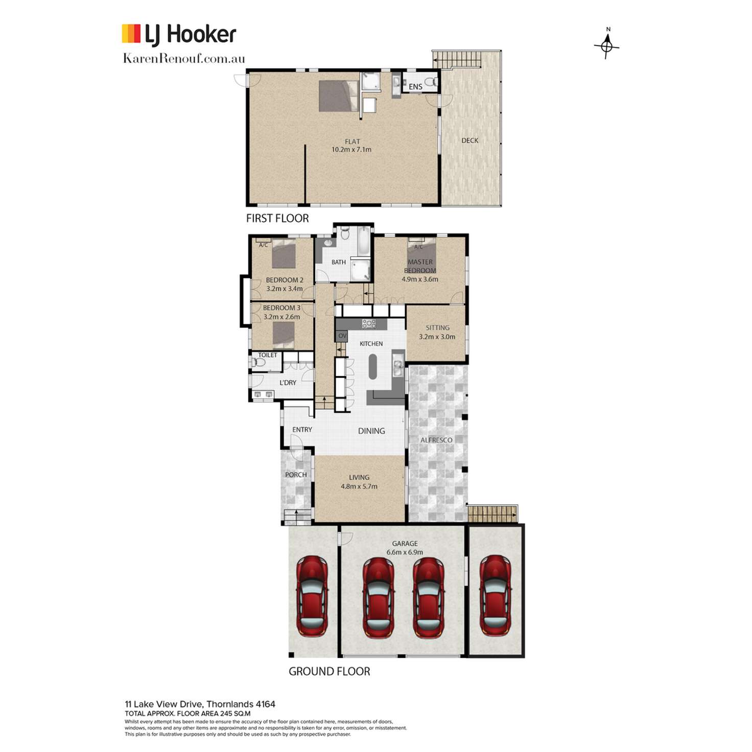 Floorplan of Homely house listing, 11 Lake View Drive, Thornlands QLD 4164