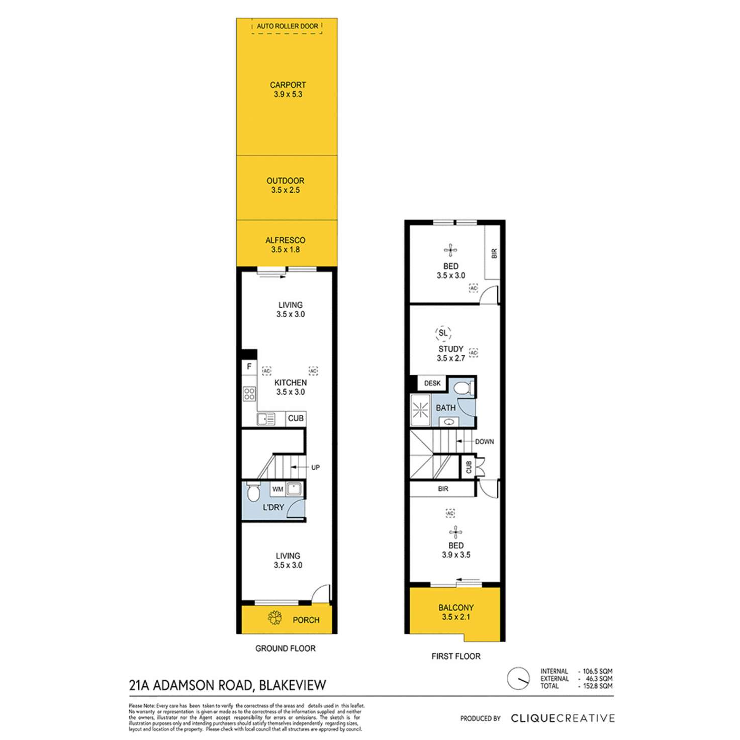 Floorplan of Homely house listing, 21A Adamson Street, Blakeview SA 5114