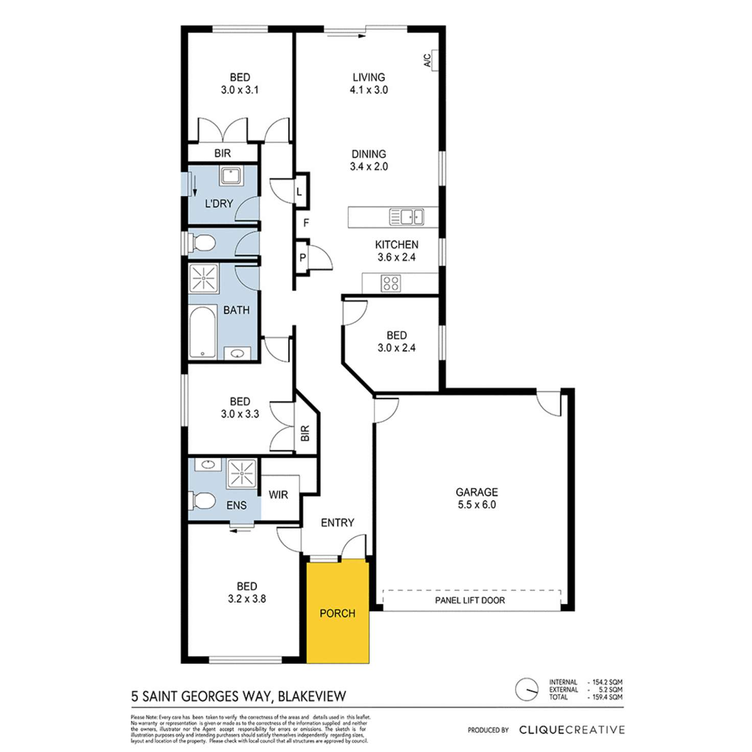 Floorplan of Homely house listing, 5 St Georges Way, Blakeview SA 5114