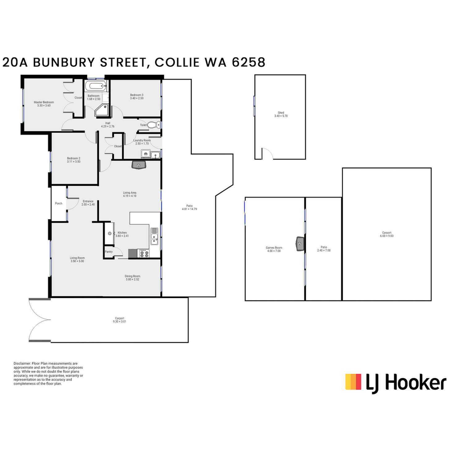 Floorplan of Homely house listing, 20A Bunbury Street, Collie WA 6225