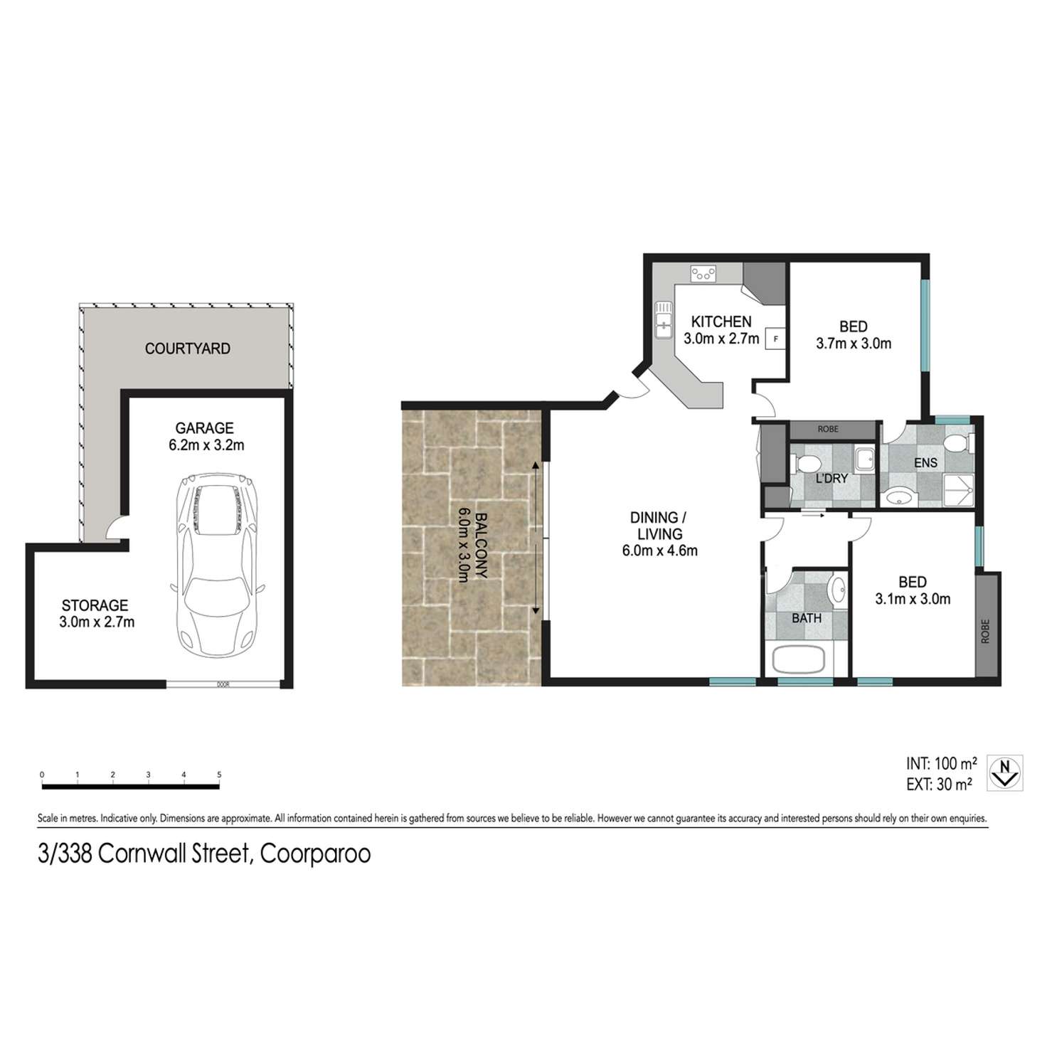 Floorplan of Homely unit listing, 3/338 Cornwall Street, Greenslopes QLD 4120