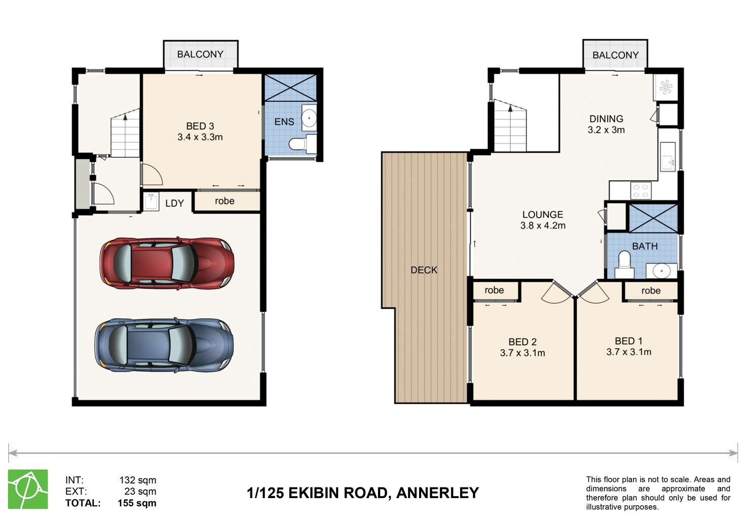 Floorplan of Homely townhouse listing, 1/125 Ekibin Road, Annerley QLD 4103