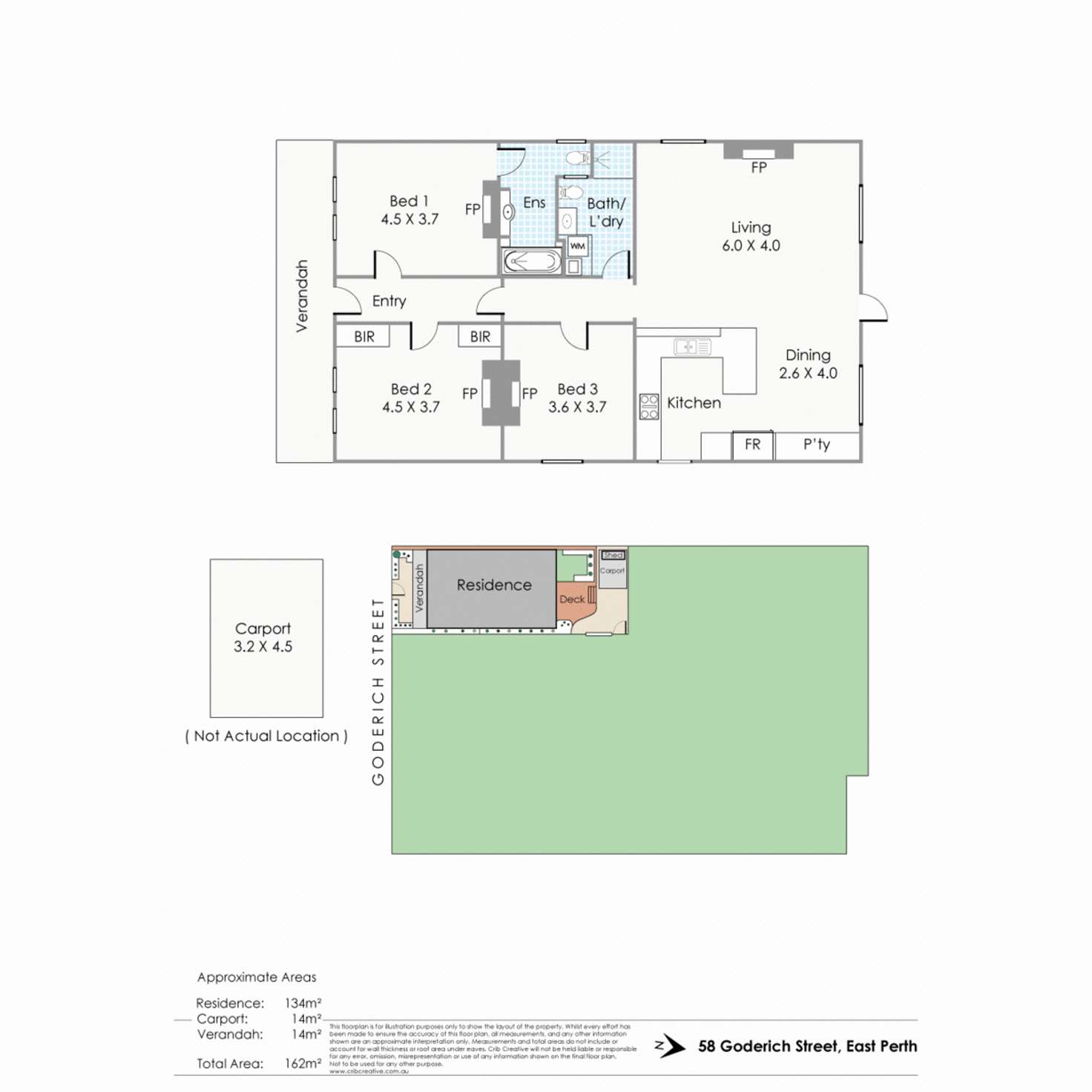 Floorplan of Homely house listing, 58 Goderich Street, East Perth WA 6004