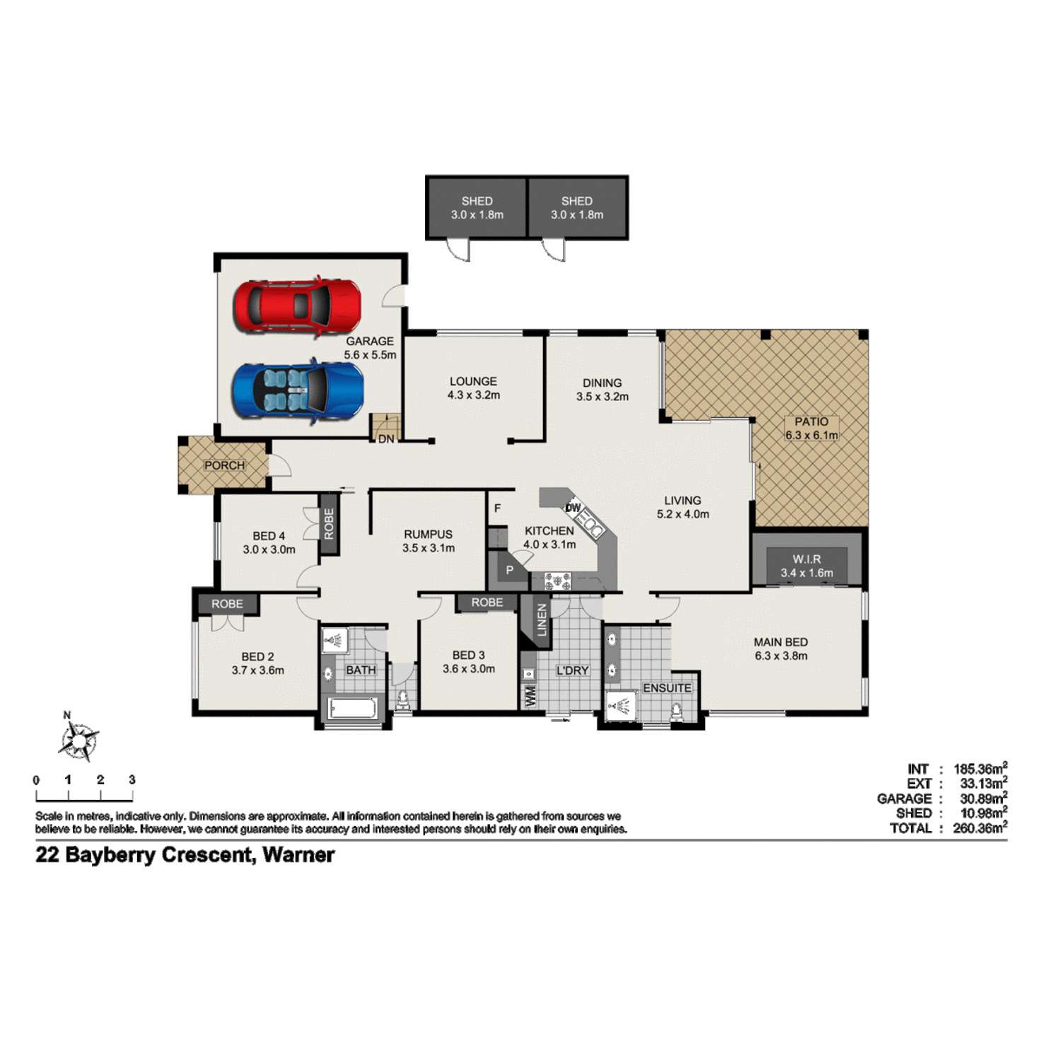 Floorplan of Homely house listing, 22 Bayberry Crescent, Warner QLD 4500