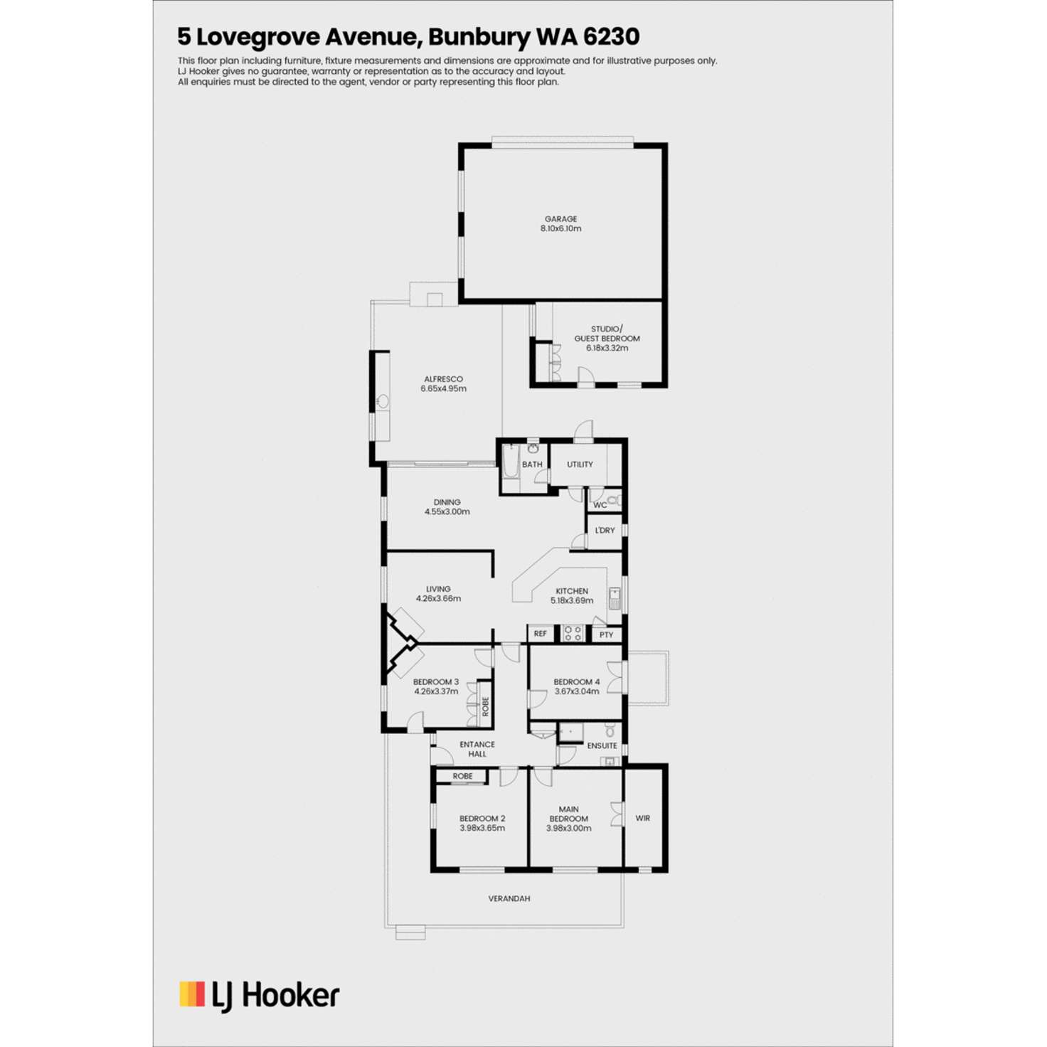 Floorplan of Homely house listing, 5 Lovegrove Avenue, Bunbury WA 6230