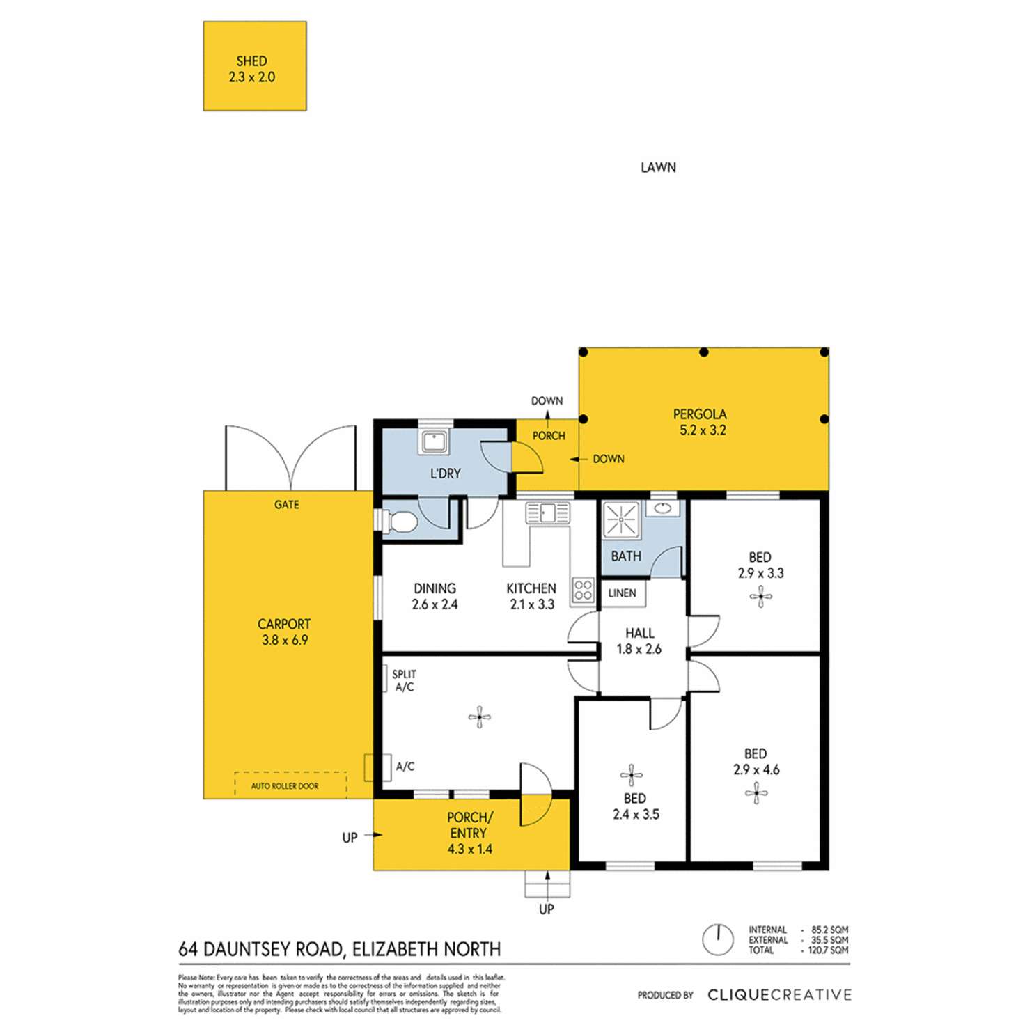 Floorplan of Homely house listing, 64 Dauntsey Road, Elizabeth North SA 5113