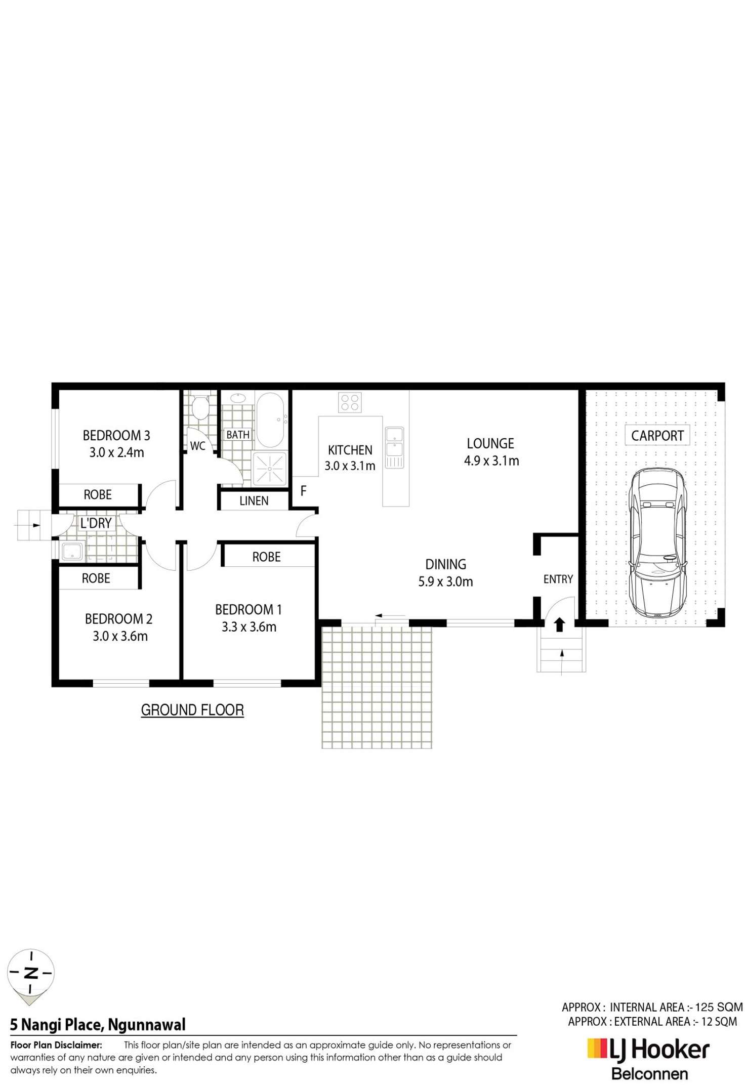 Floorplan of Homely house listing, 5 Nangi Place, Ngunnawal ACT 2913