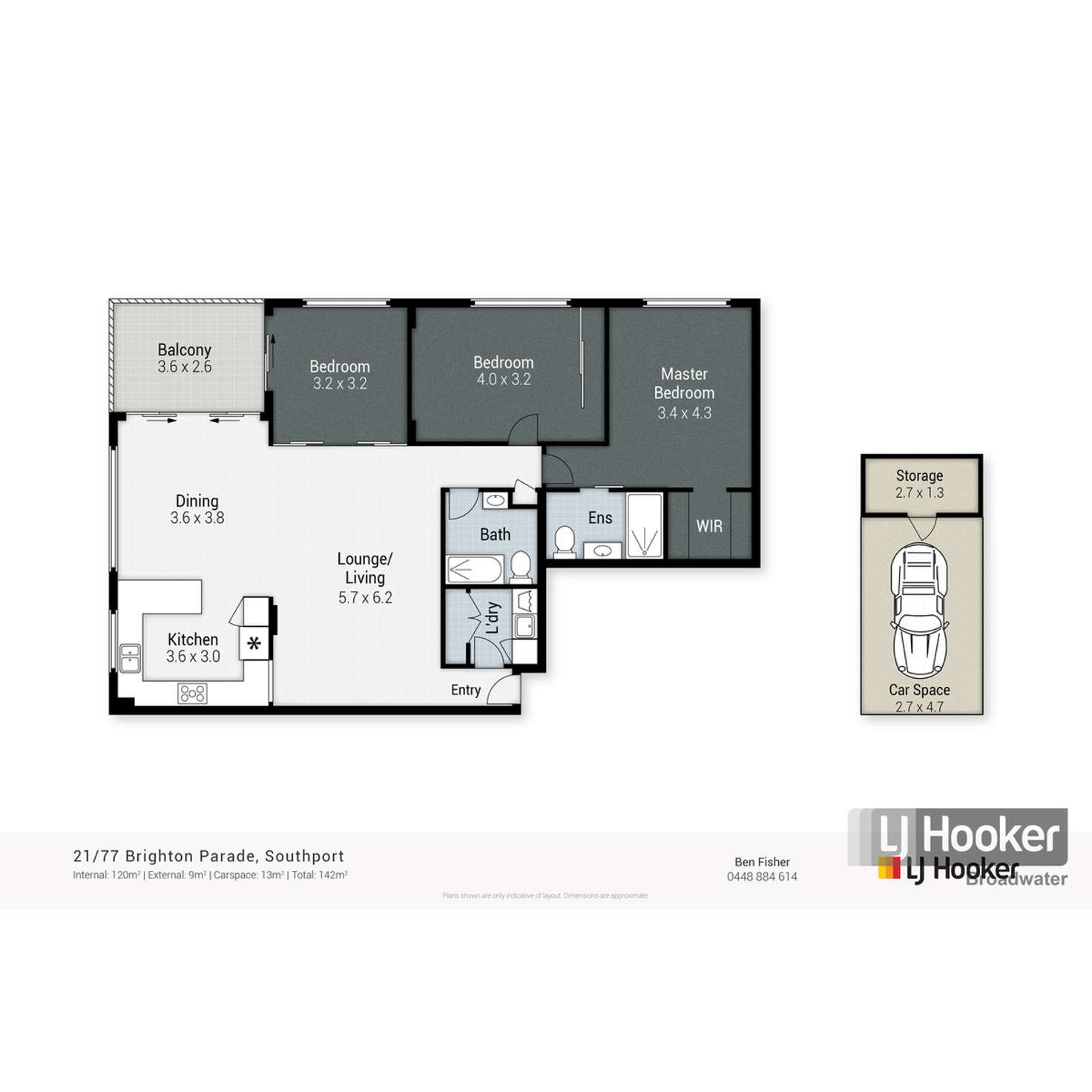 Floorplan of Homely unit listing, 21/77 Brighton Parade, Southport QLD 4215