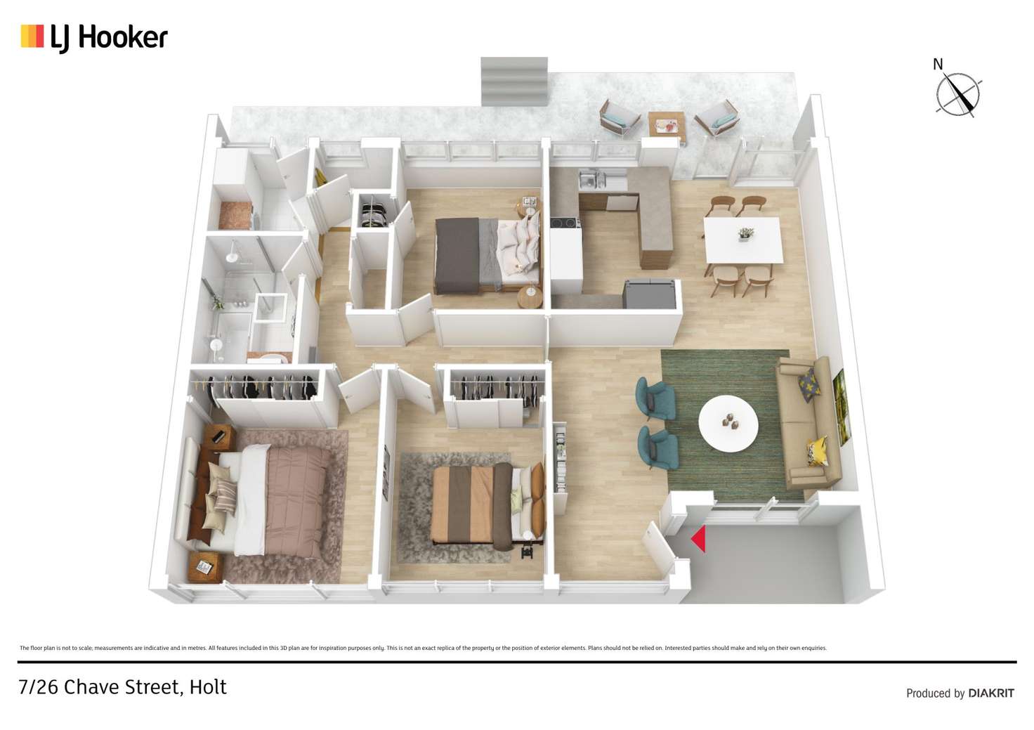 Floorplan of Homely townhouse listing, 7/26 Chave Street, Holt ACT 2615