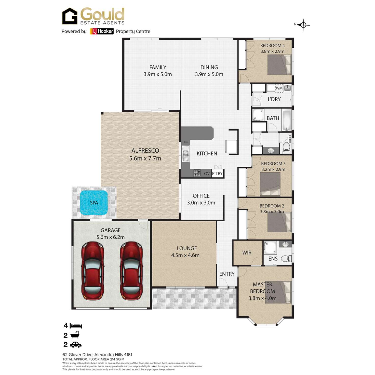 Floorplan of Homely house listing, 62 Glover Drive, Alexandra Hills QLD 4161
