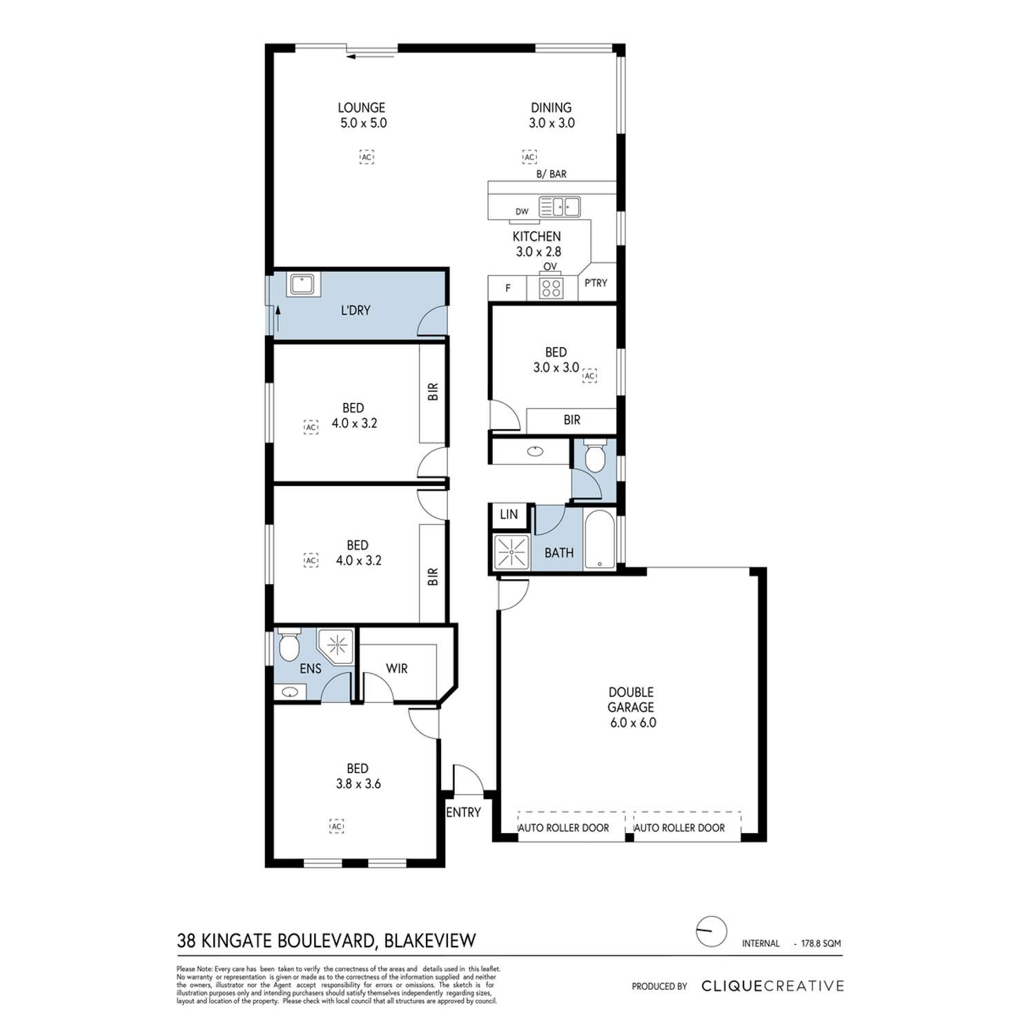 Floorplan of Homely house listing, 38 Kingate Boulevard, Blakeview SA 5114