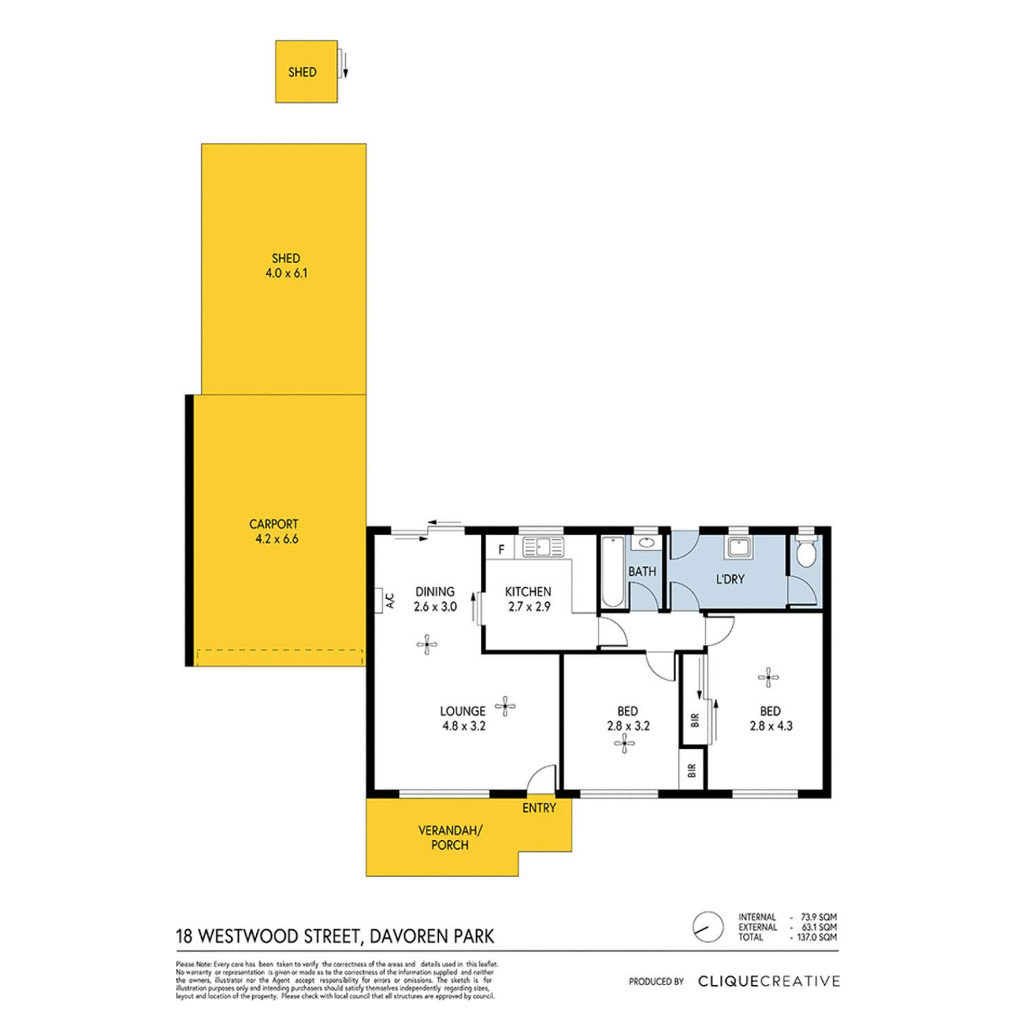 Floorplan of Homely house listing, 18 Westwood Street, Davoren Park SA 5113