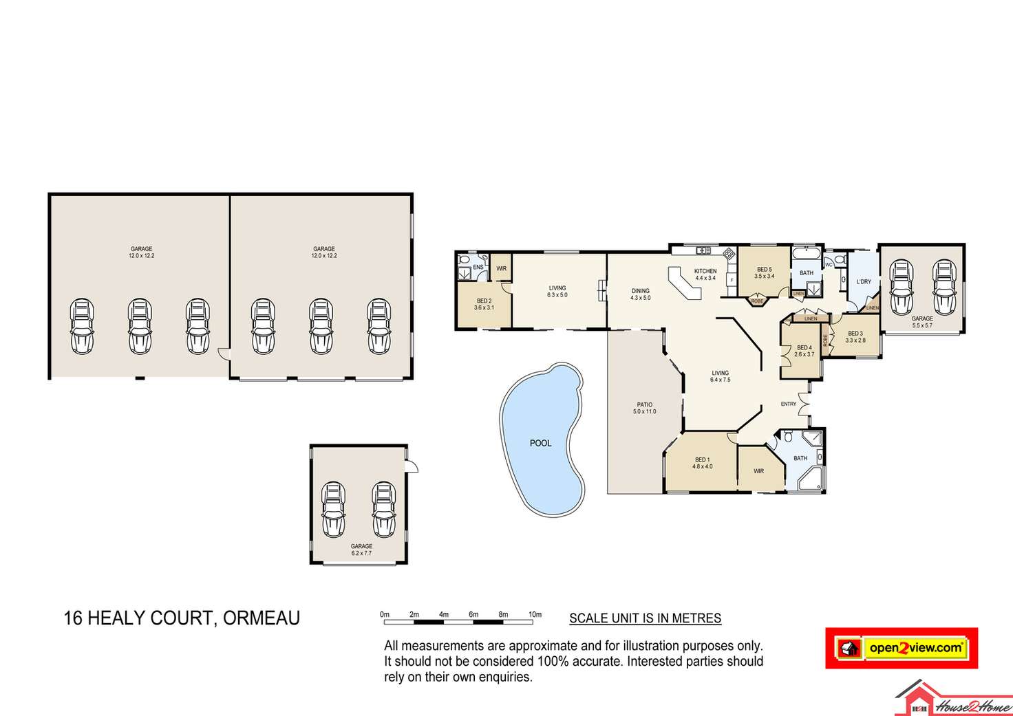 Floorplan of Homely house listing, 16 Healy Court, Ormeau QLD 4208
