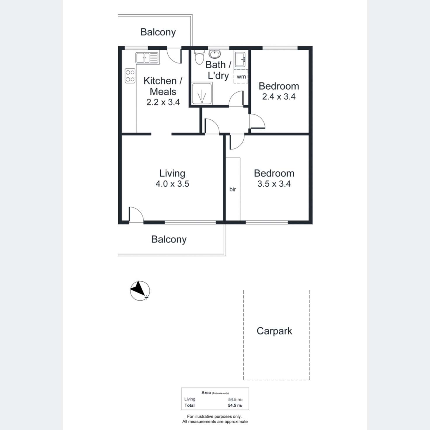 Floorplan of Homely unit listing, 107/3 Noblet Street, Findon SA 5023