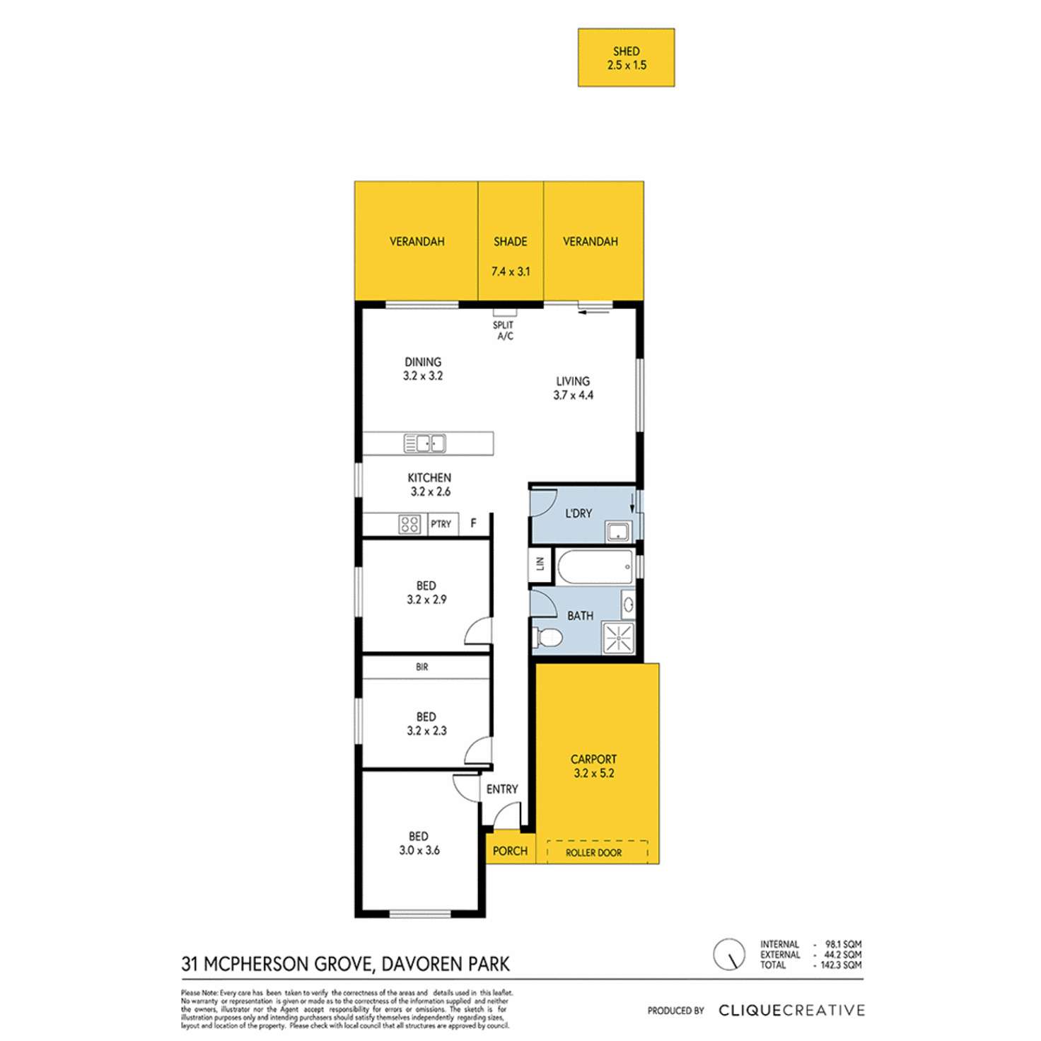Floorplan of Homely house listing, 31 McPherson Grove, Davoren Park SA 5113