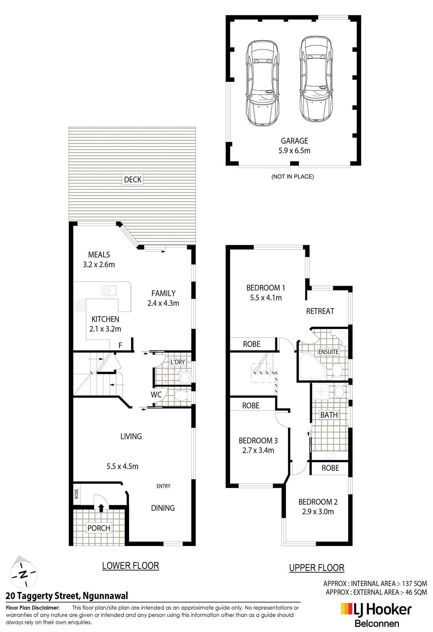 Floorplan of Homely townhouse listing, 20 Taggerty Street, Ngunnawal ACT 2913