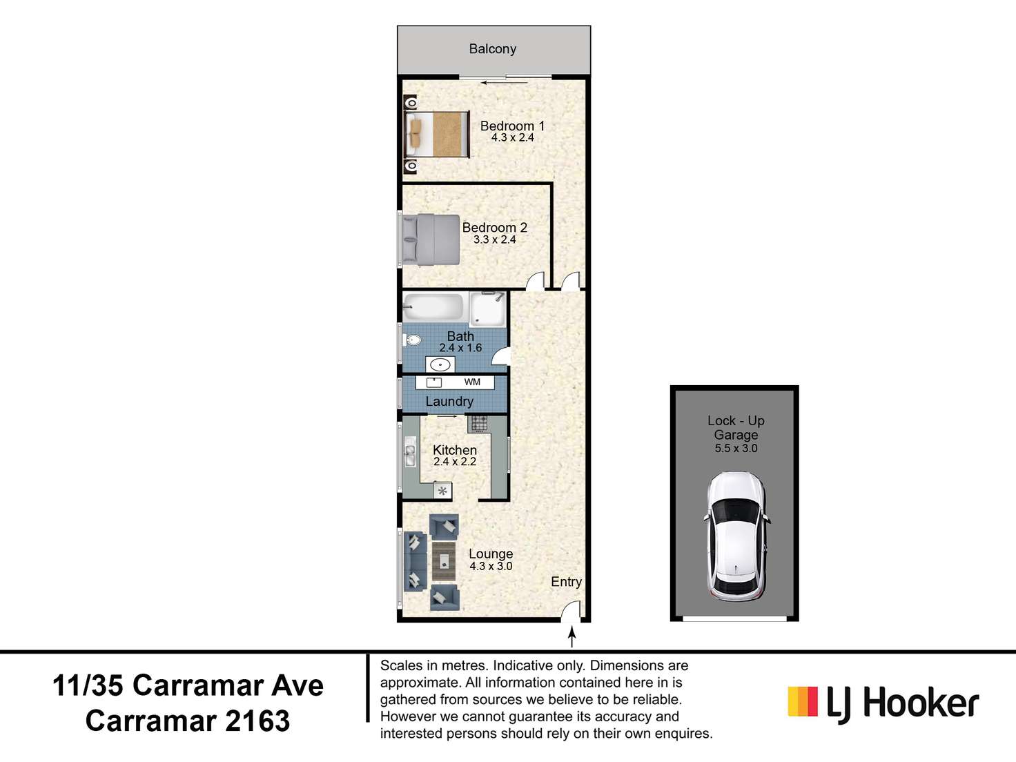 Floorplan of Homely unit listing, 11/35 Carramar Avenue, Carramar NSW 2163